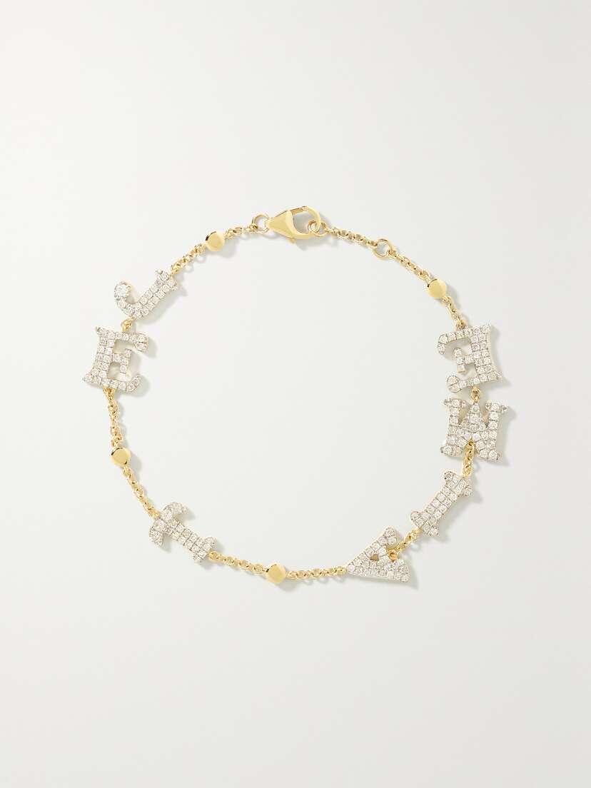 Yvonne Léon Je T'aime 9-karat Gold Diamond Bracelet