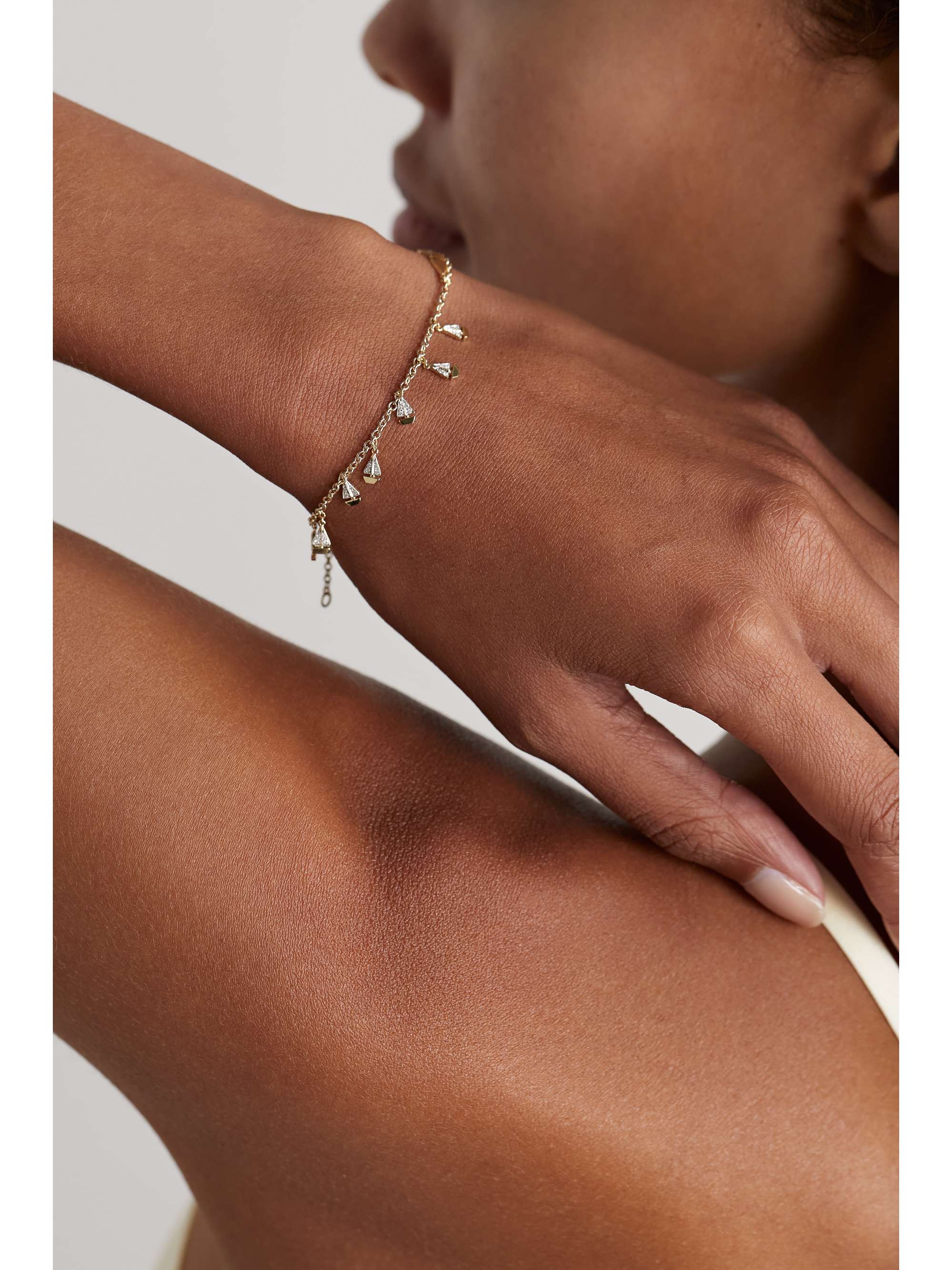 YVONNE LÉON 9-karat gold diamond bracelet