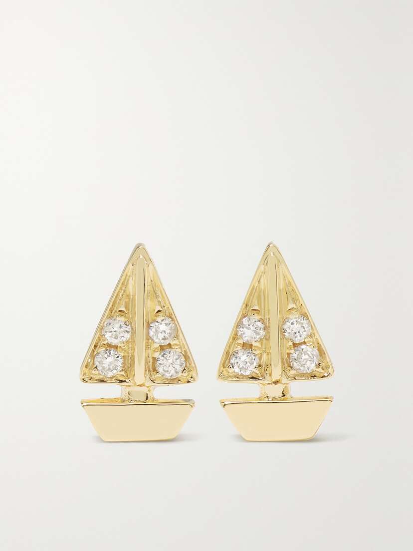 Yvonne Léon 9-karat Gold Diamond Earrings