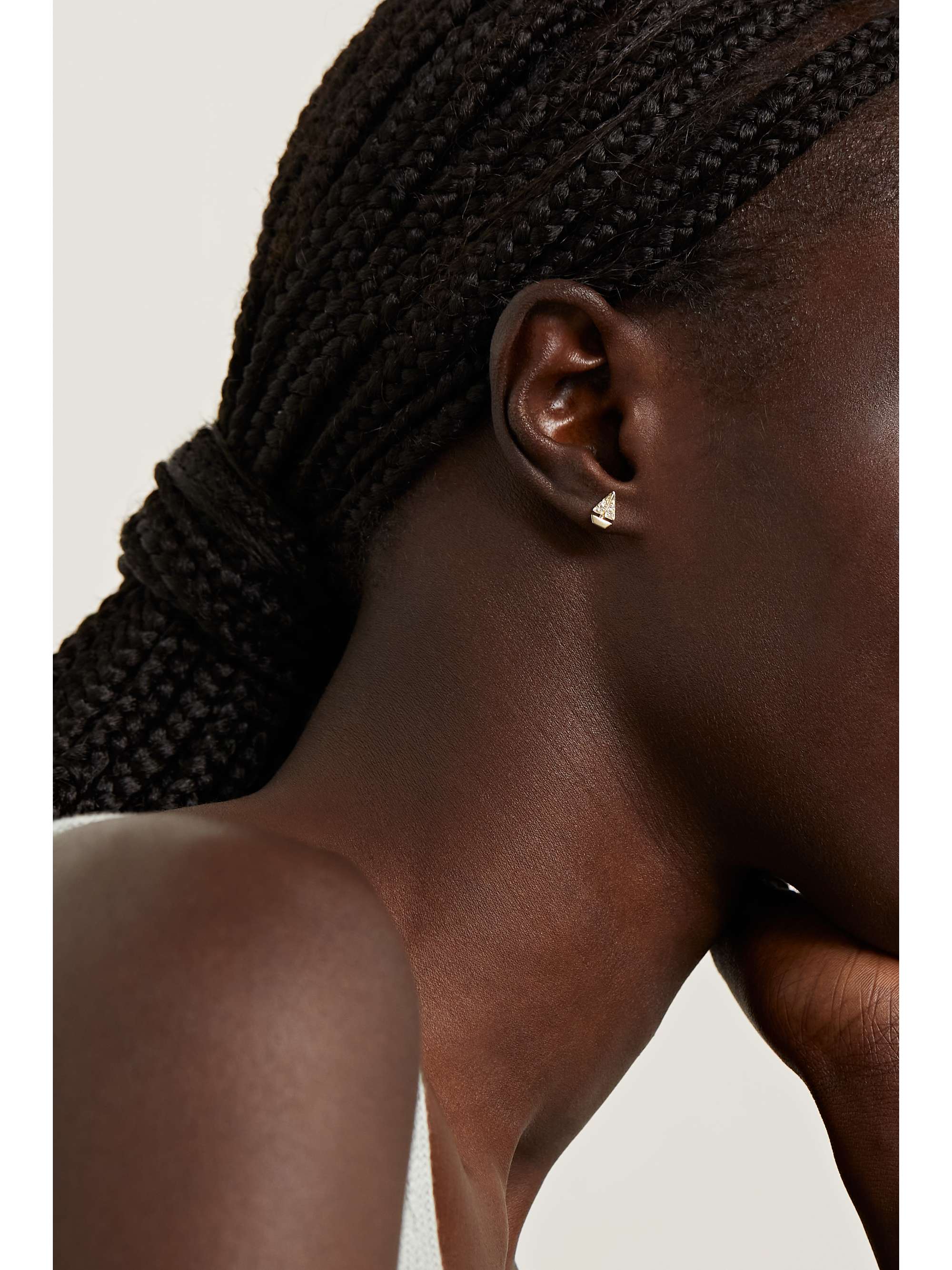 YVONNE LÉON 9-karat gold diamond earrings