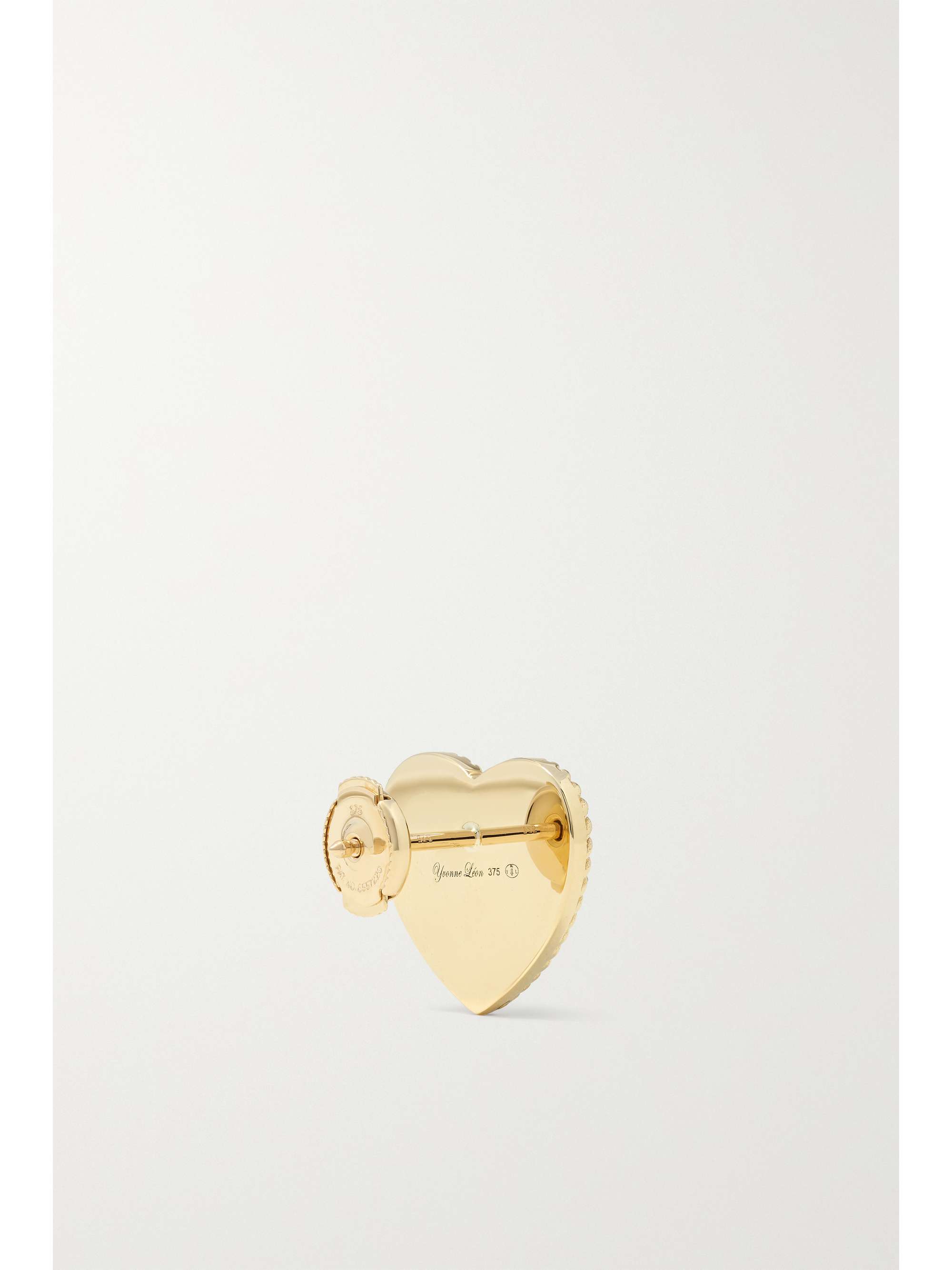 YVONNE LÉON 9-karat gold, mother-of-pearl and diamond earrings