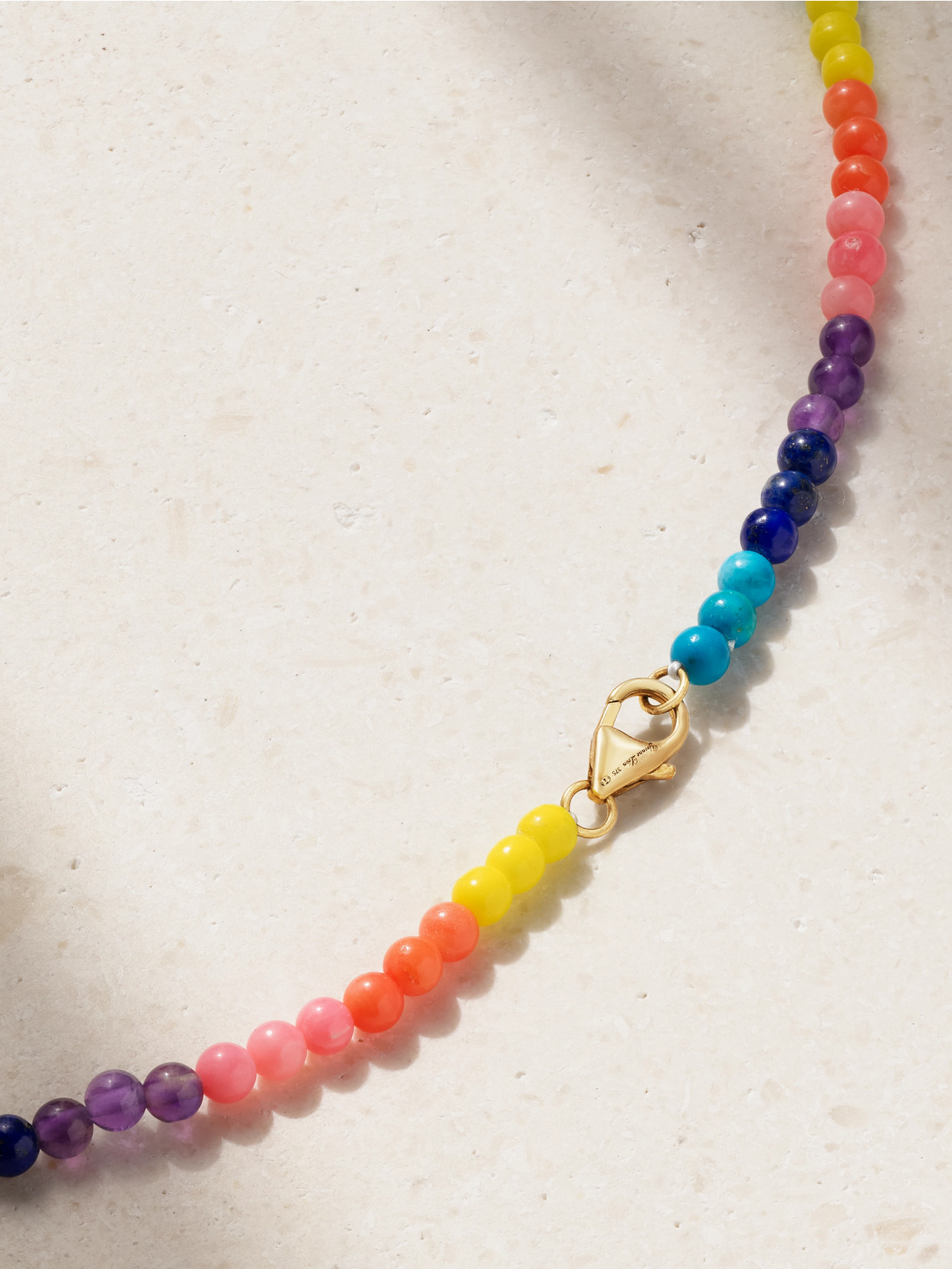 Yvonne Léon 9-karat Gold Multi-stone Necklace In Yellow
