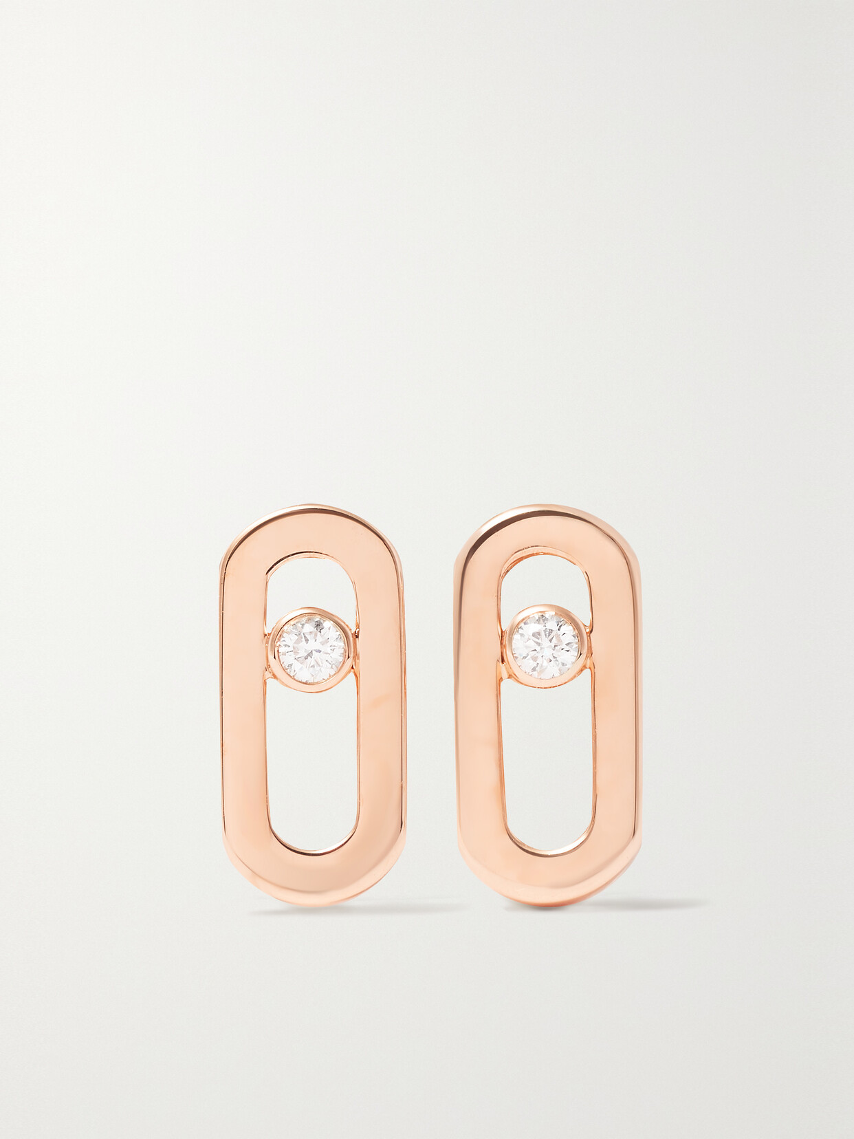 Messika Move Uno 18-karat Rose Gold Diamond Earrings