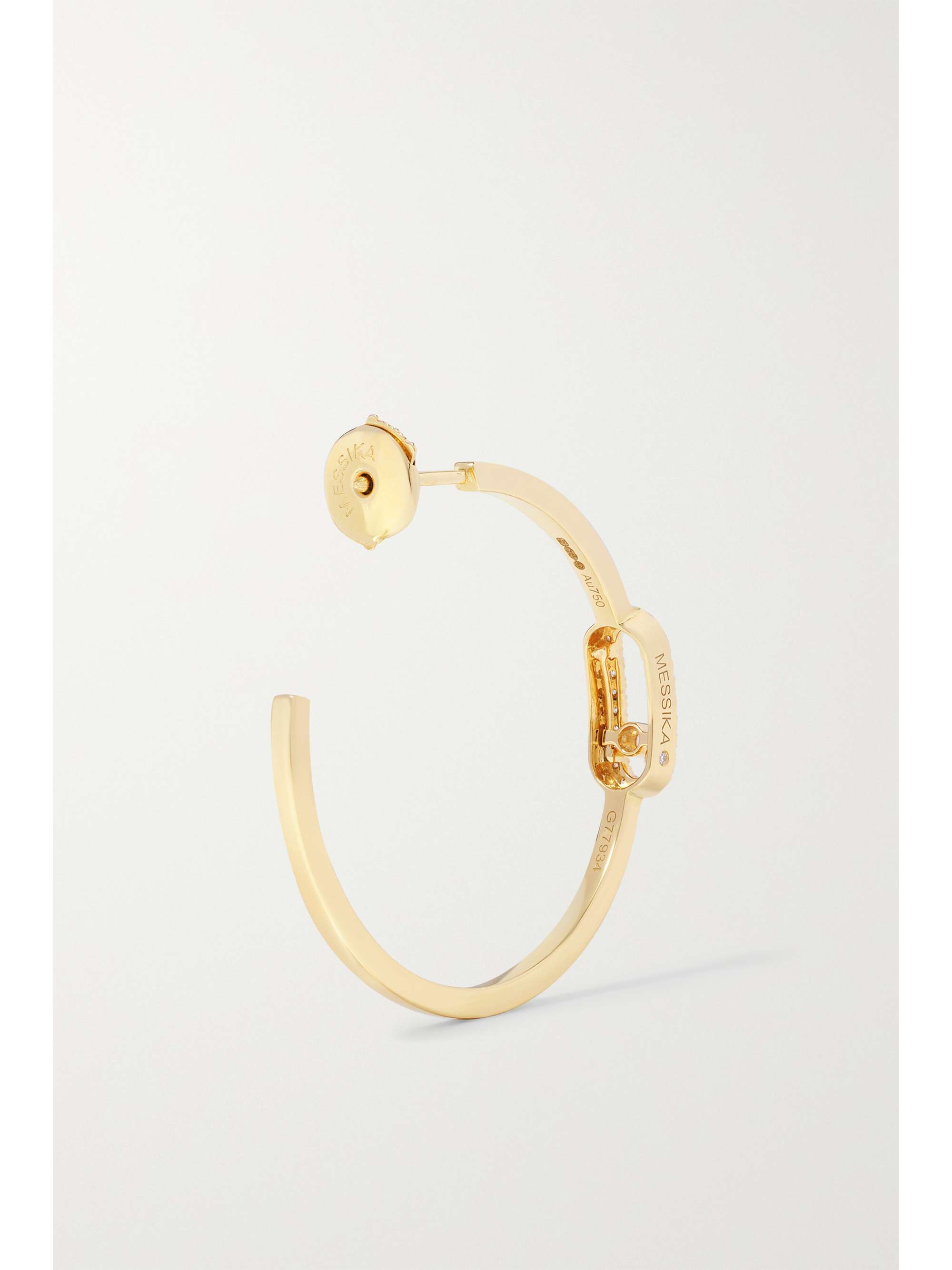 MESSIKA Move Uno 18-karat gold diamond hoop earrings