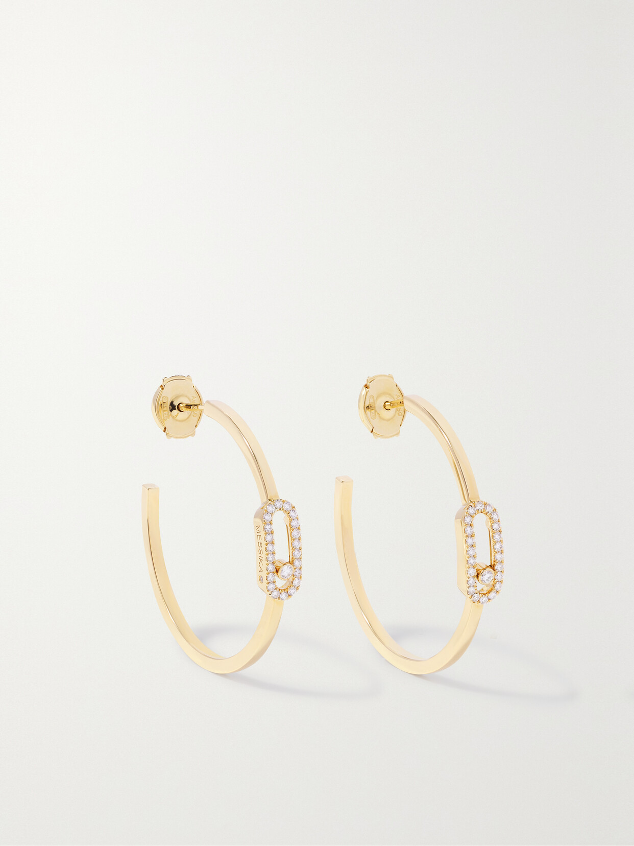 Messika Move Uno 18-karat Gold Diamond Hoop Earrings