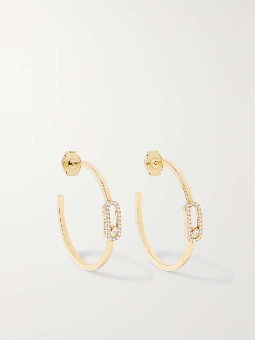 Messika Move Uno 18-karat Gold Diamond Hoop Earrings