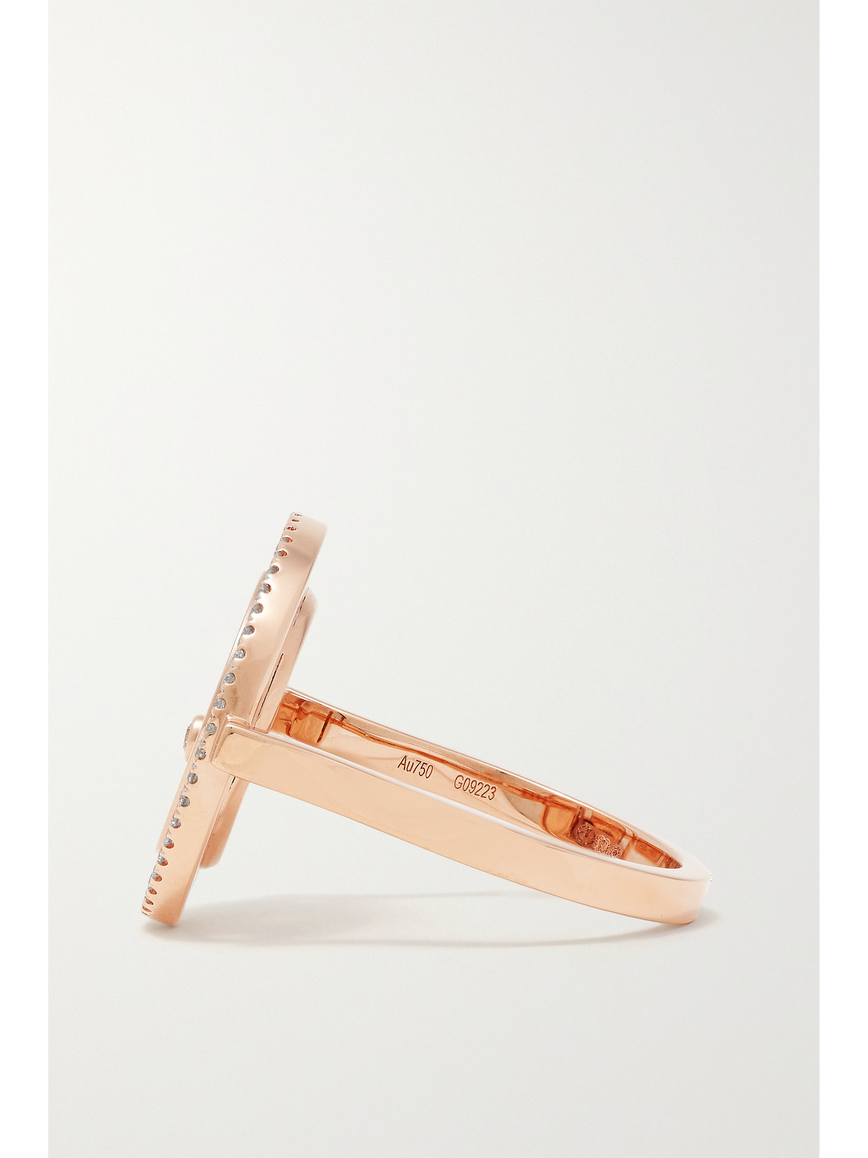 Messika Lucky Move 18-karat Rose Gold, Onyx And Diamond Ring In Gold