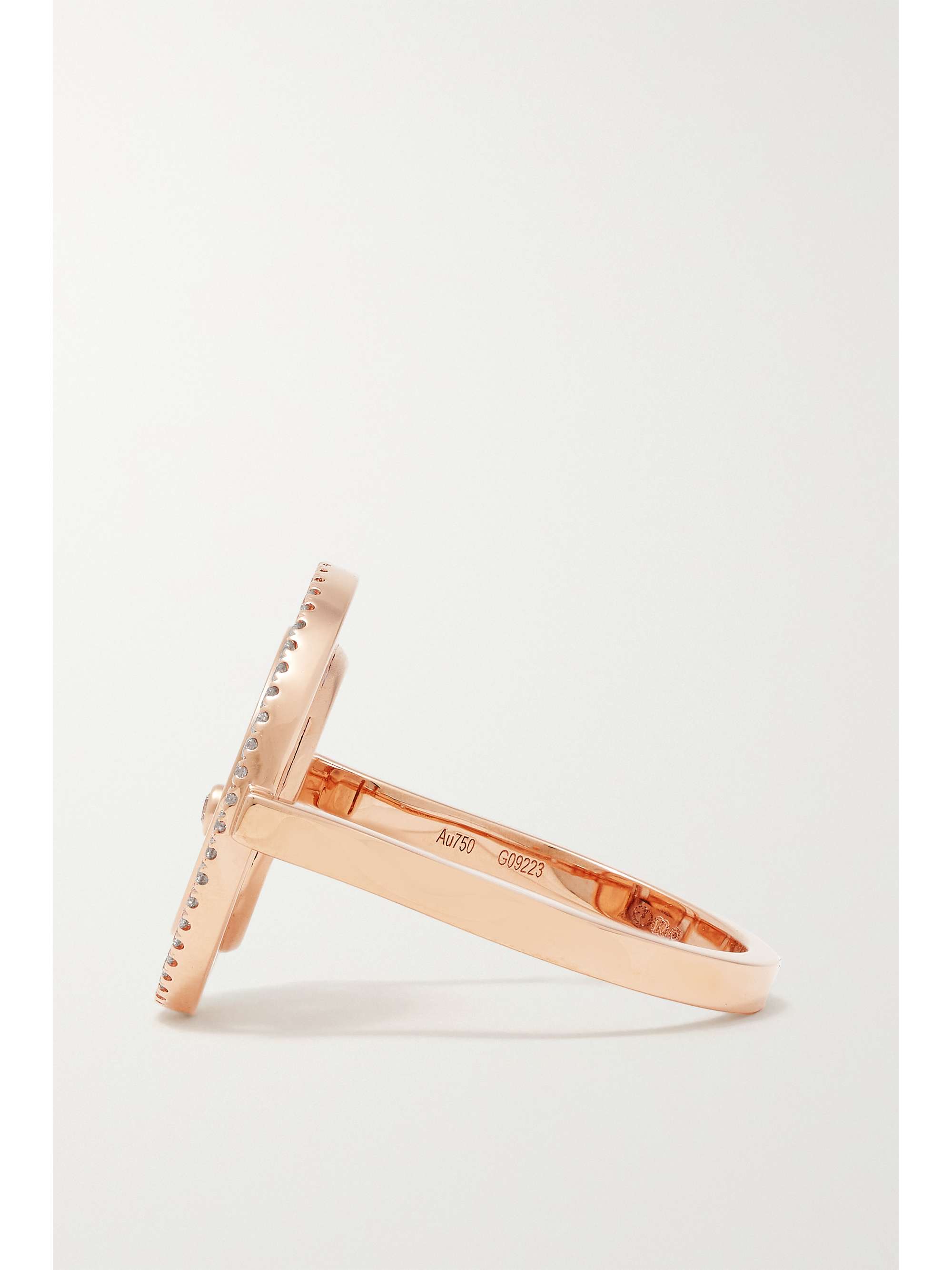 MESSIKA Lucky Move 18-karat rose gold, onyx and diamond ring