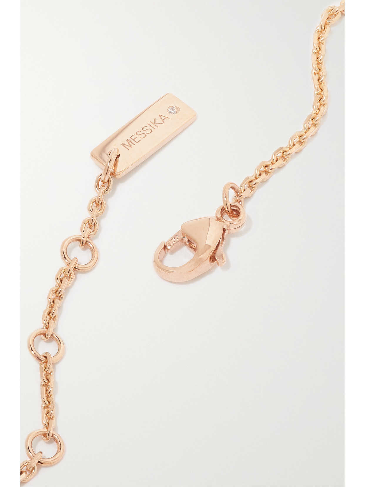 Shop Messika Lucky Move 18-karat Rose Gold, Onyx And Diamond Bracelet