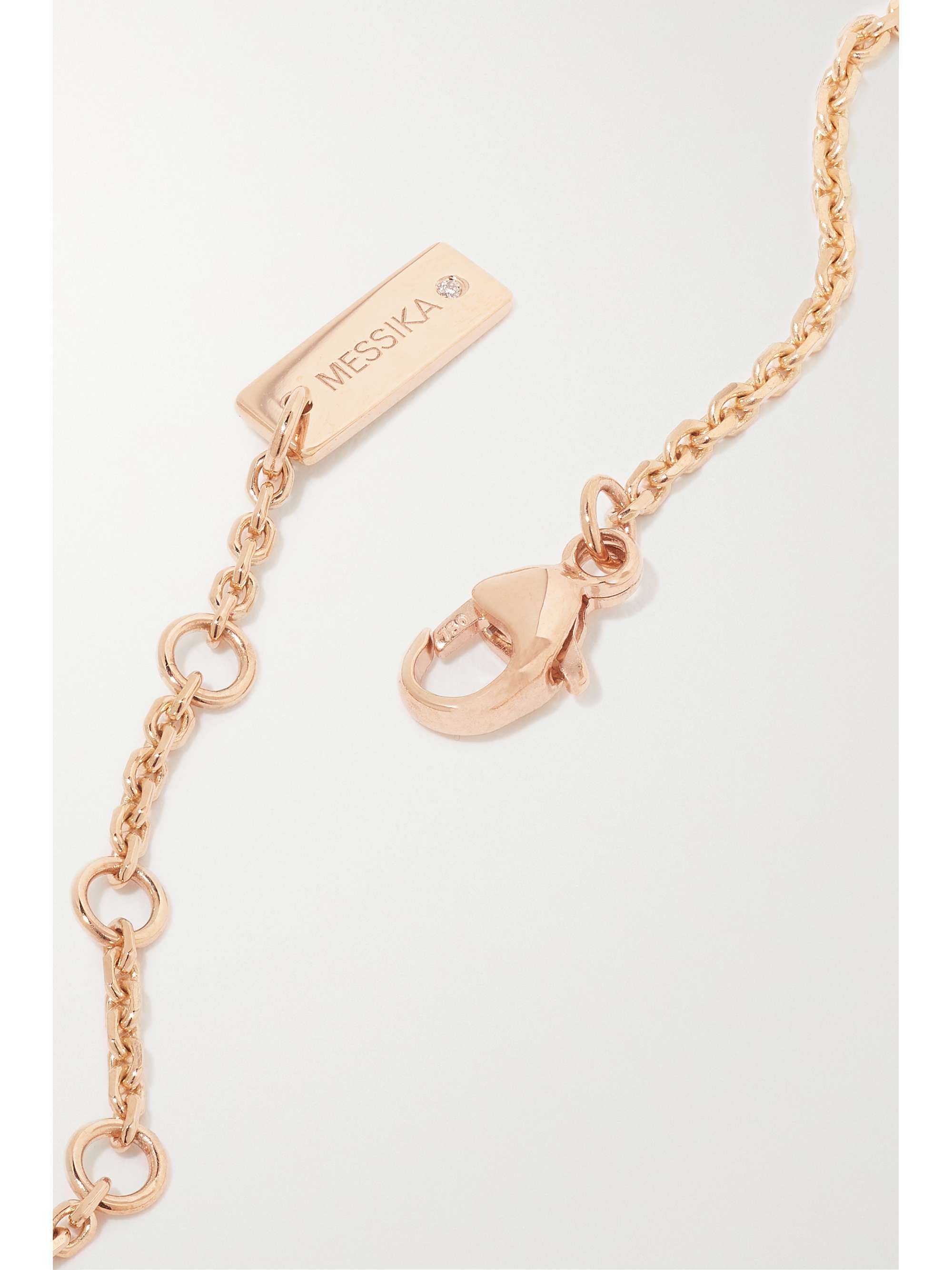 MESSIKA Lucky Move 18-karat rose gold, onyx and diamond bracelet