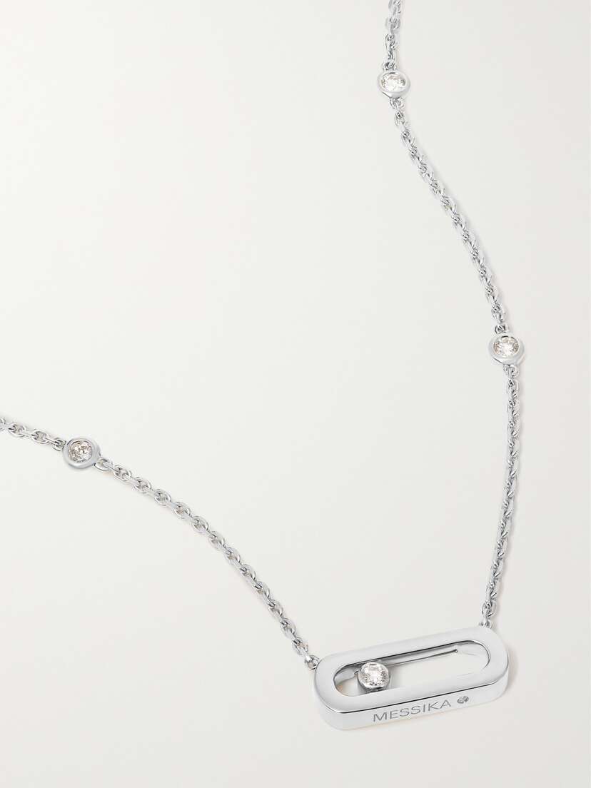 Messika Move Uno 18-karat White Gold Diamond Necklace