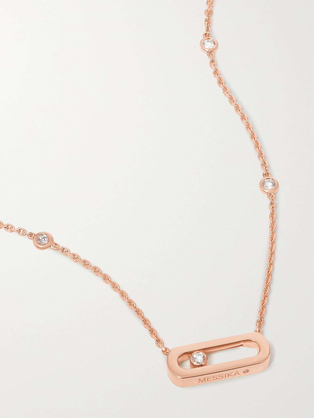 Messika Move Uno 18-karat Rose Gold Diamond Necklace