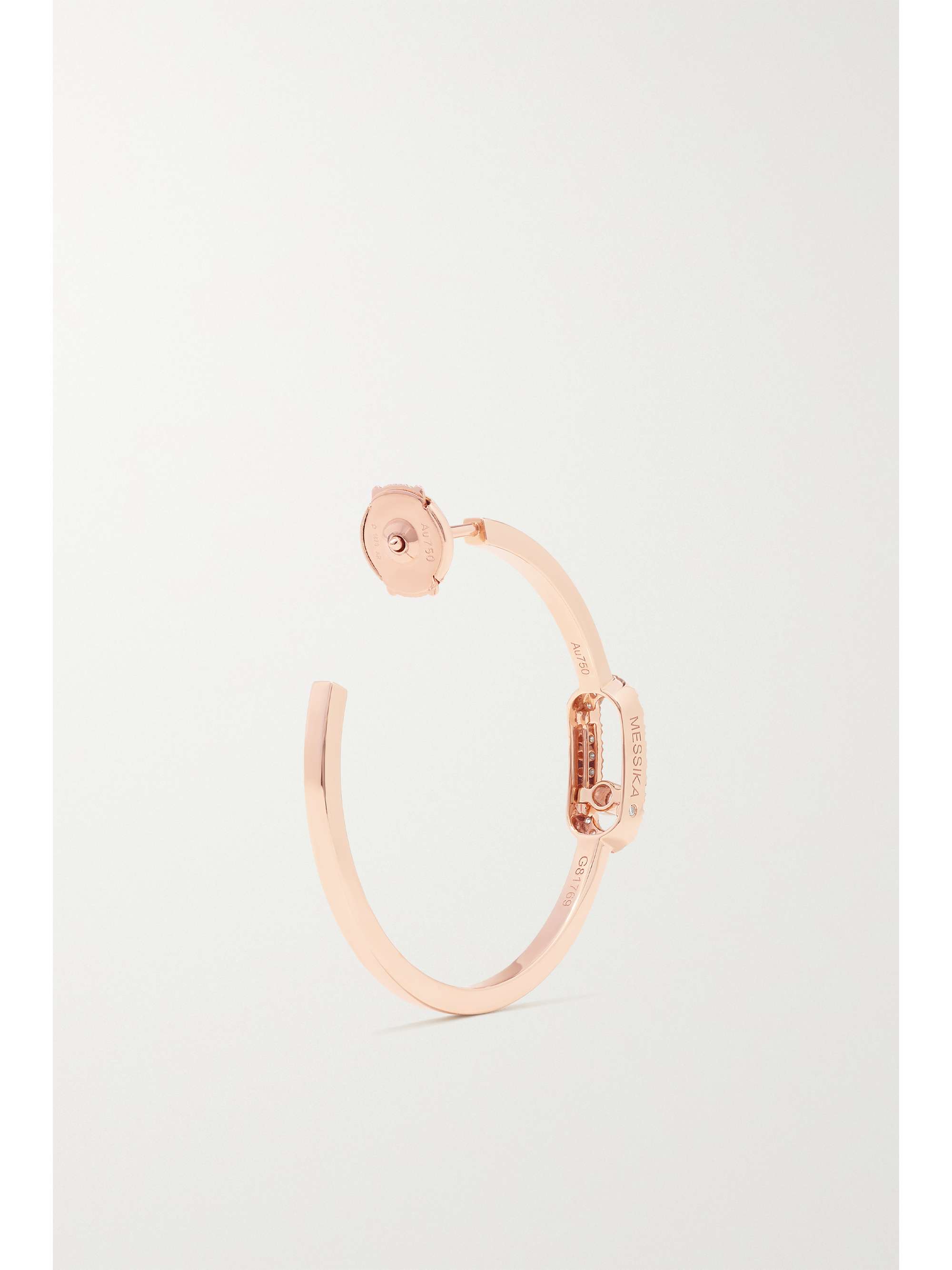 MESSIKA Move Uno Small 18-karat white gold diamond hoop earrings