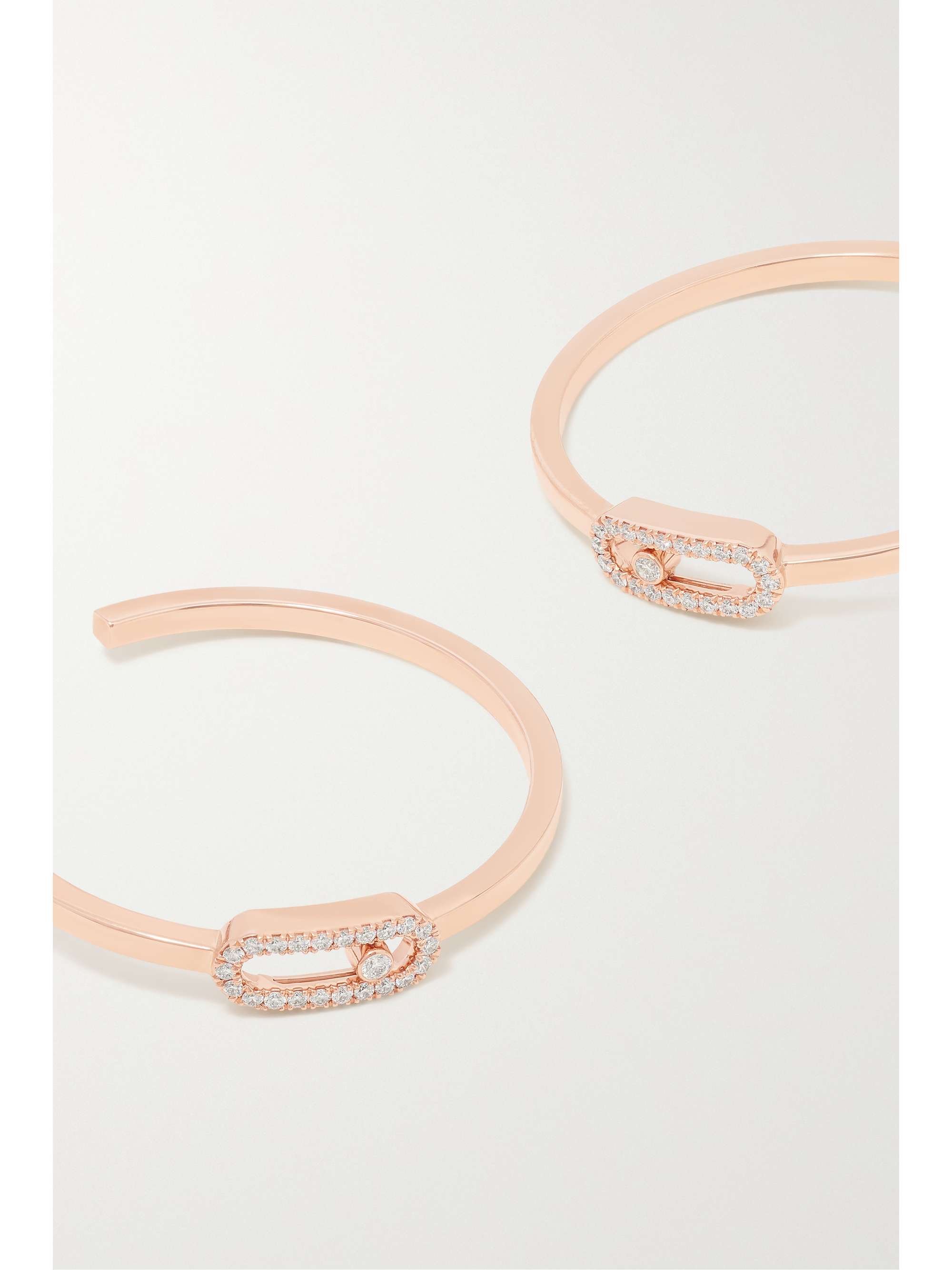 MESSIKA Move Uno Small 18-karat white gold diamond hoop earrings