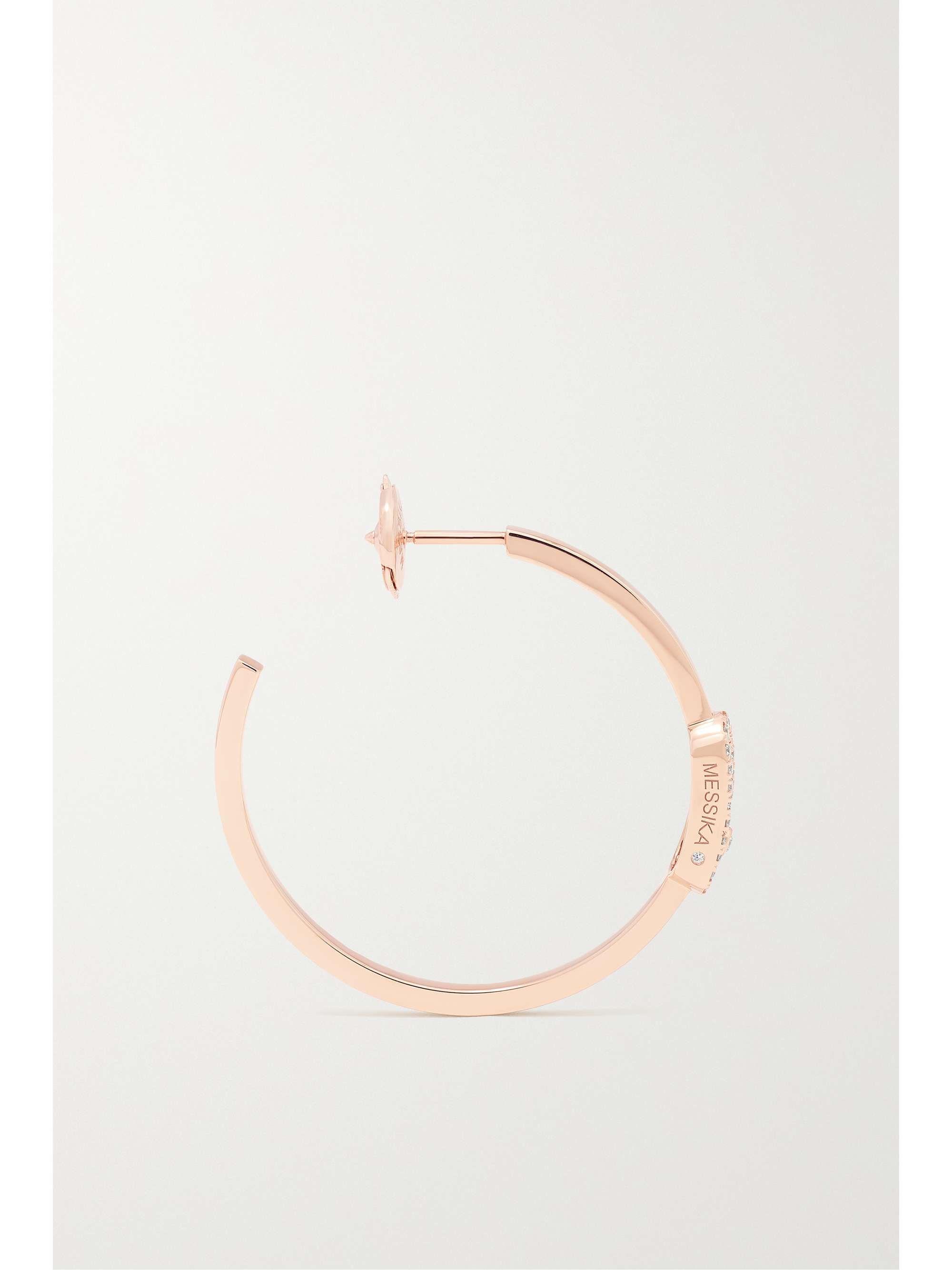 MESSIKA Move Uno Small 18-karat white gold diamond hoop earrings