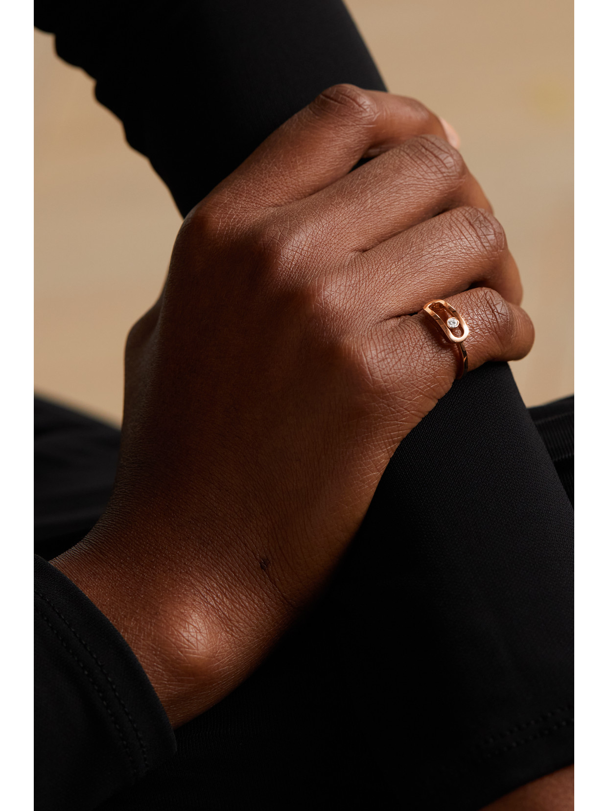 Messika Move Uno 18-karat Rose Gold Diamond Ring In Gold