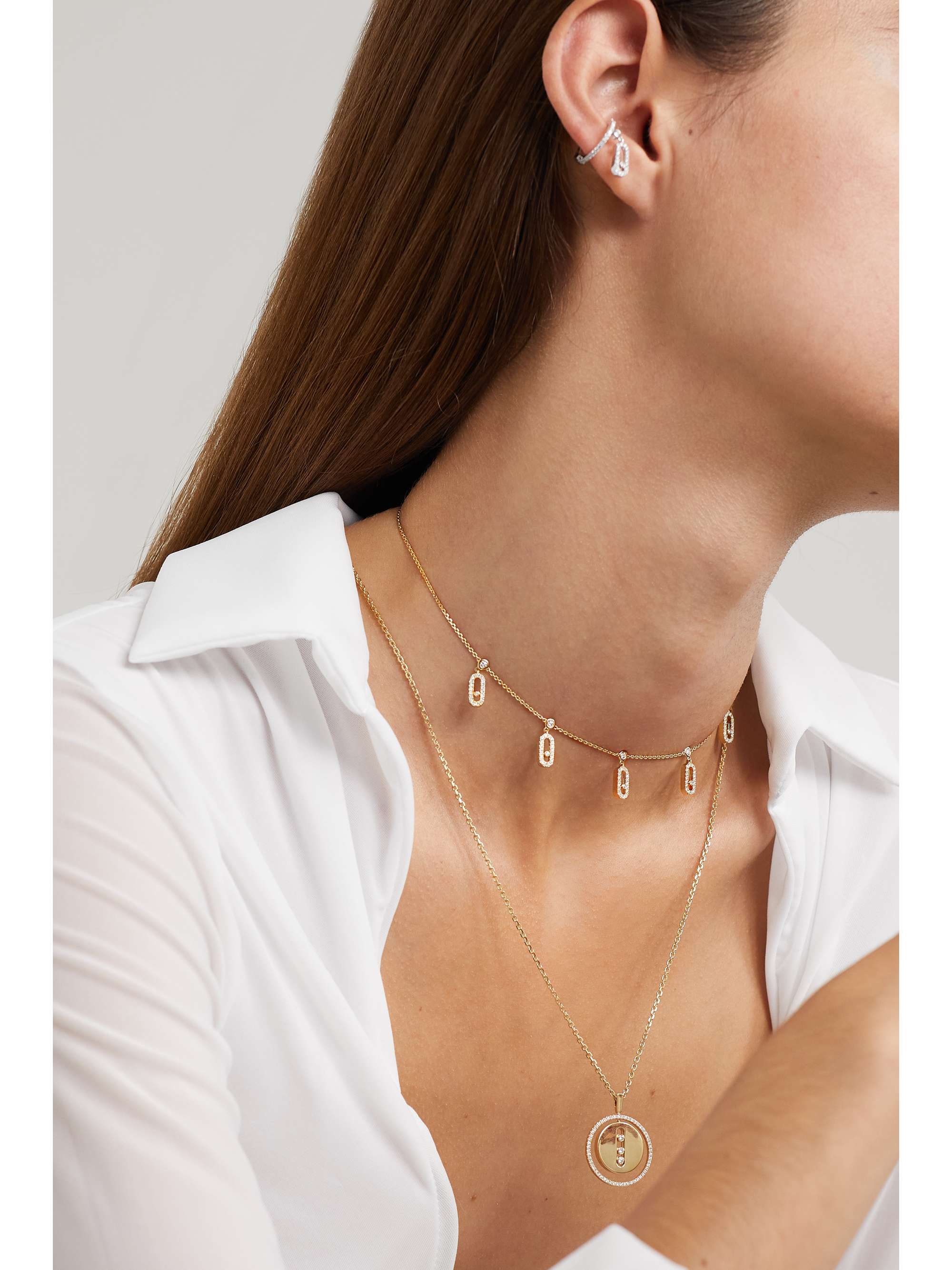 MESSIKA Move Uno Tassel 18-karat gold diamond necklace