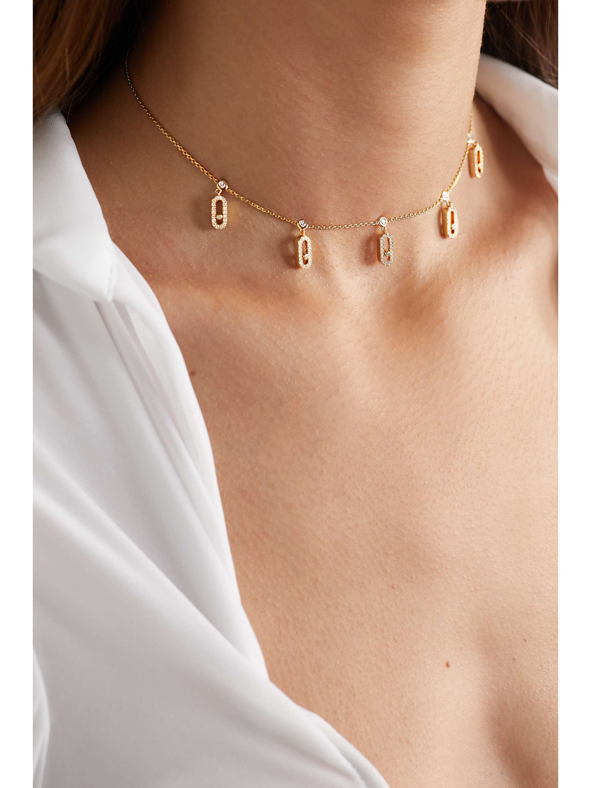 MESSIKA Move Uno Tassel 18-karat gold diamond necklace
