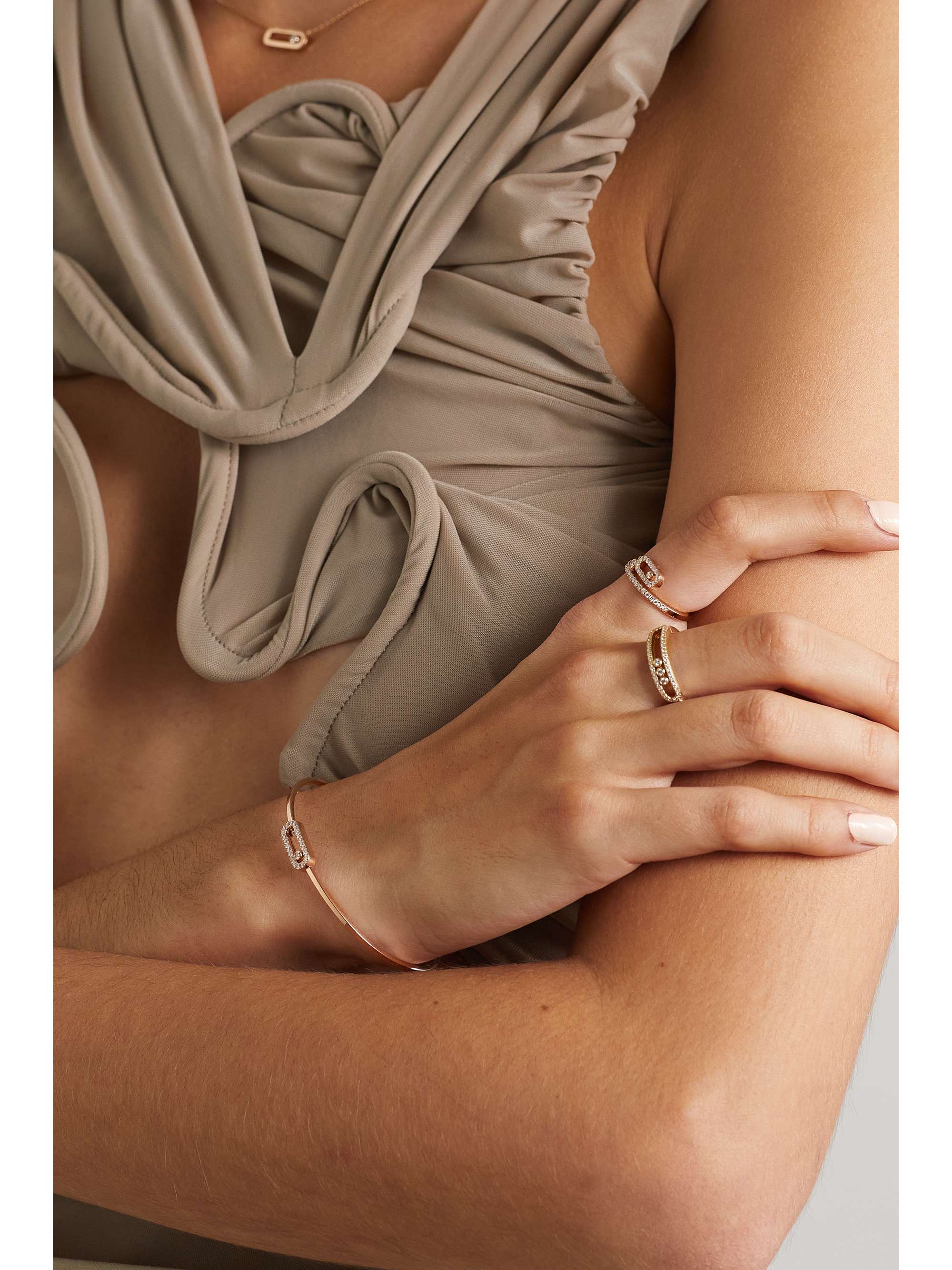 MESSIKA Move Uno 18-karat rose gold diamond bangle