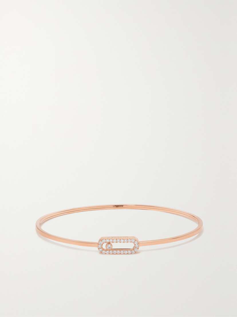 Messika Move Uno 18-karat Rose Gold Diamond Bangle