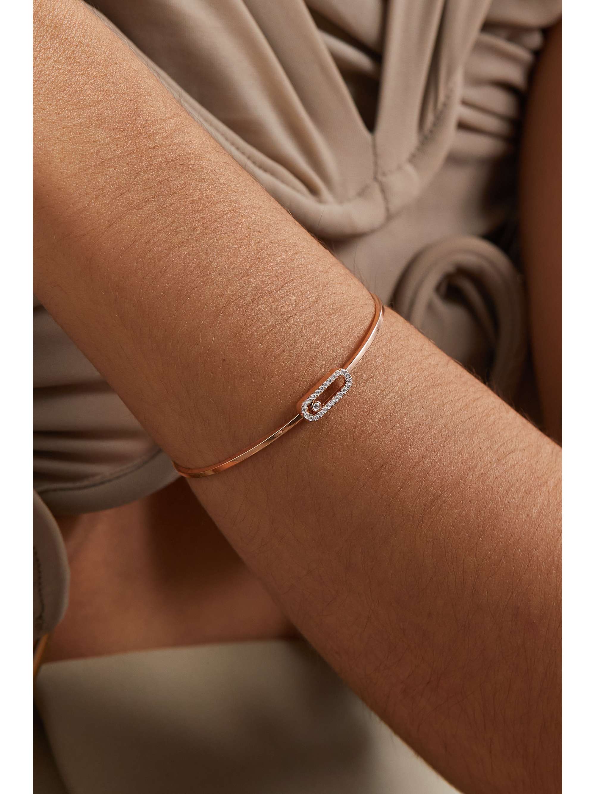 MESSIKA Move Uno 18-karat rose gold diamond bangle