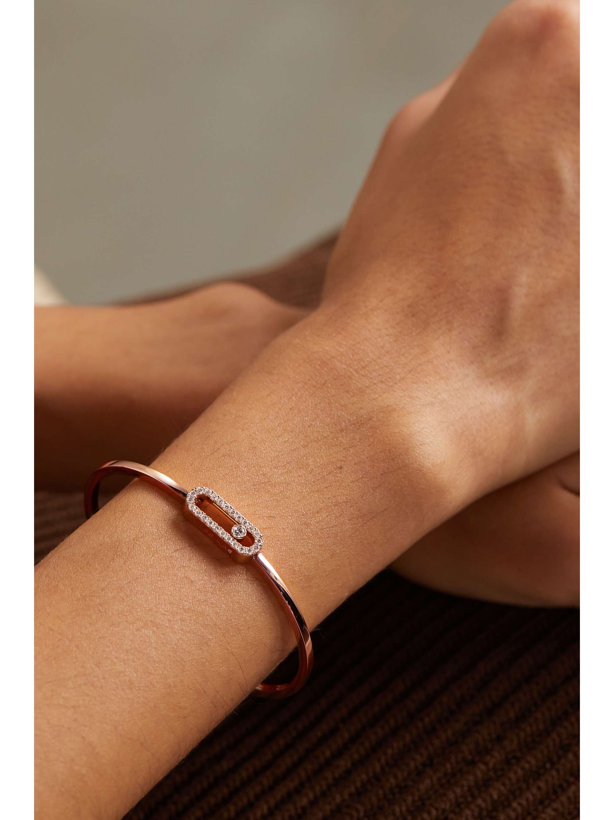 MESSIKA Move Uno 18-karat rose gold diamond bangle