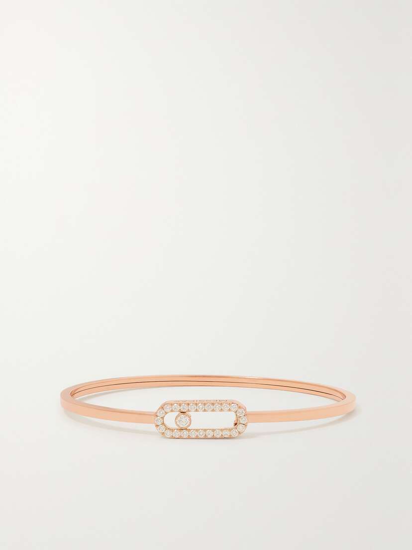 Messika Move Uno 18-karat Rose Gold Diamond Bangle