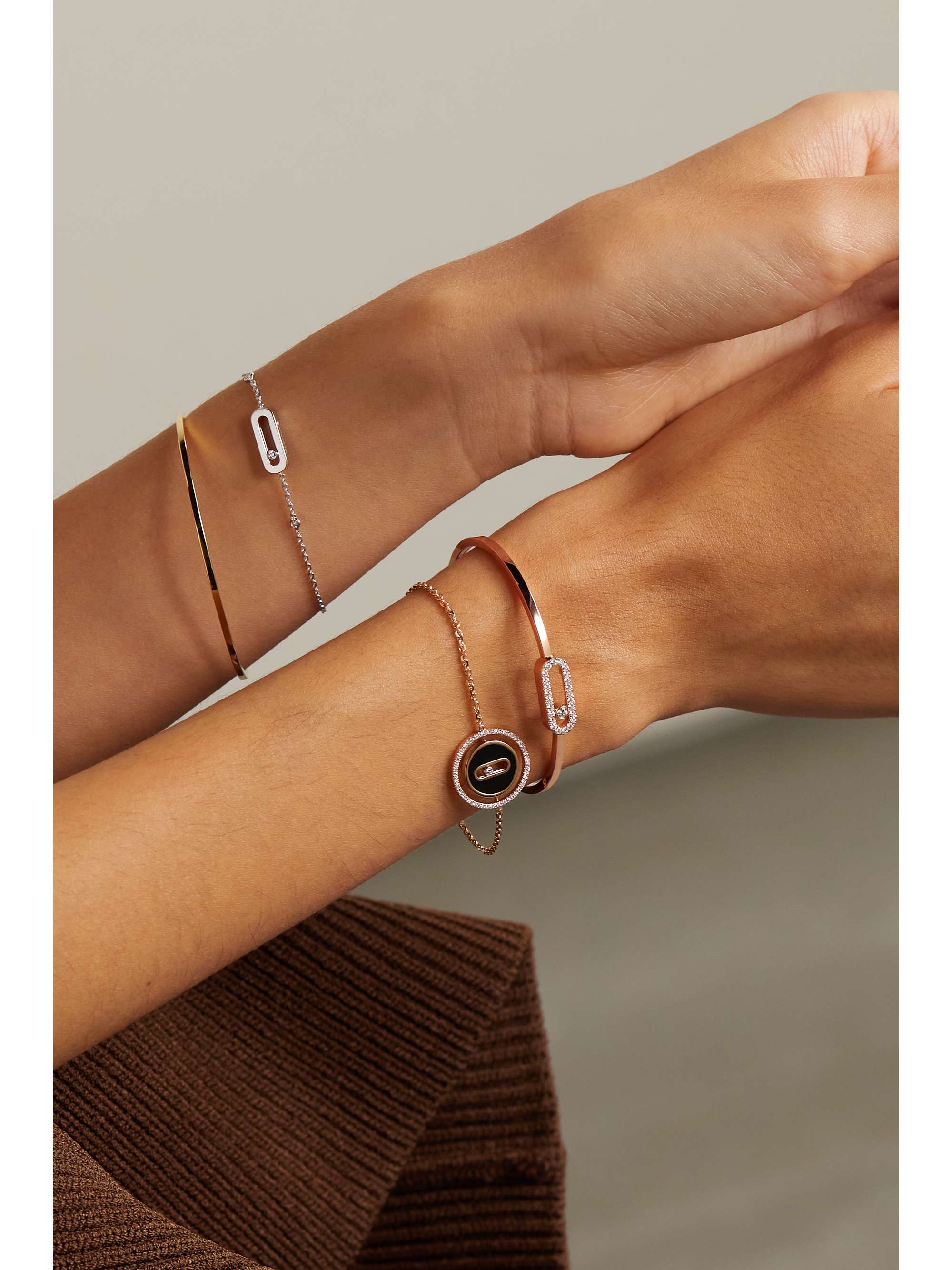 MESSIKA Move Uno 18-karat rose gold diamond bangle
