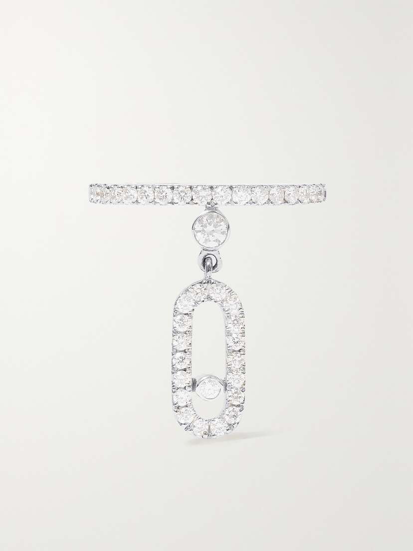 Messika Move Uno 18-karat White Gold Diamond Ear Cuff