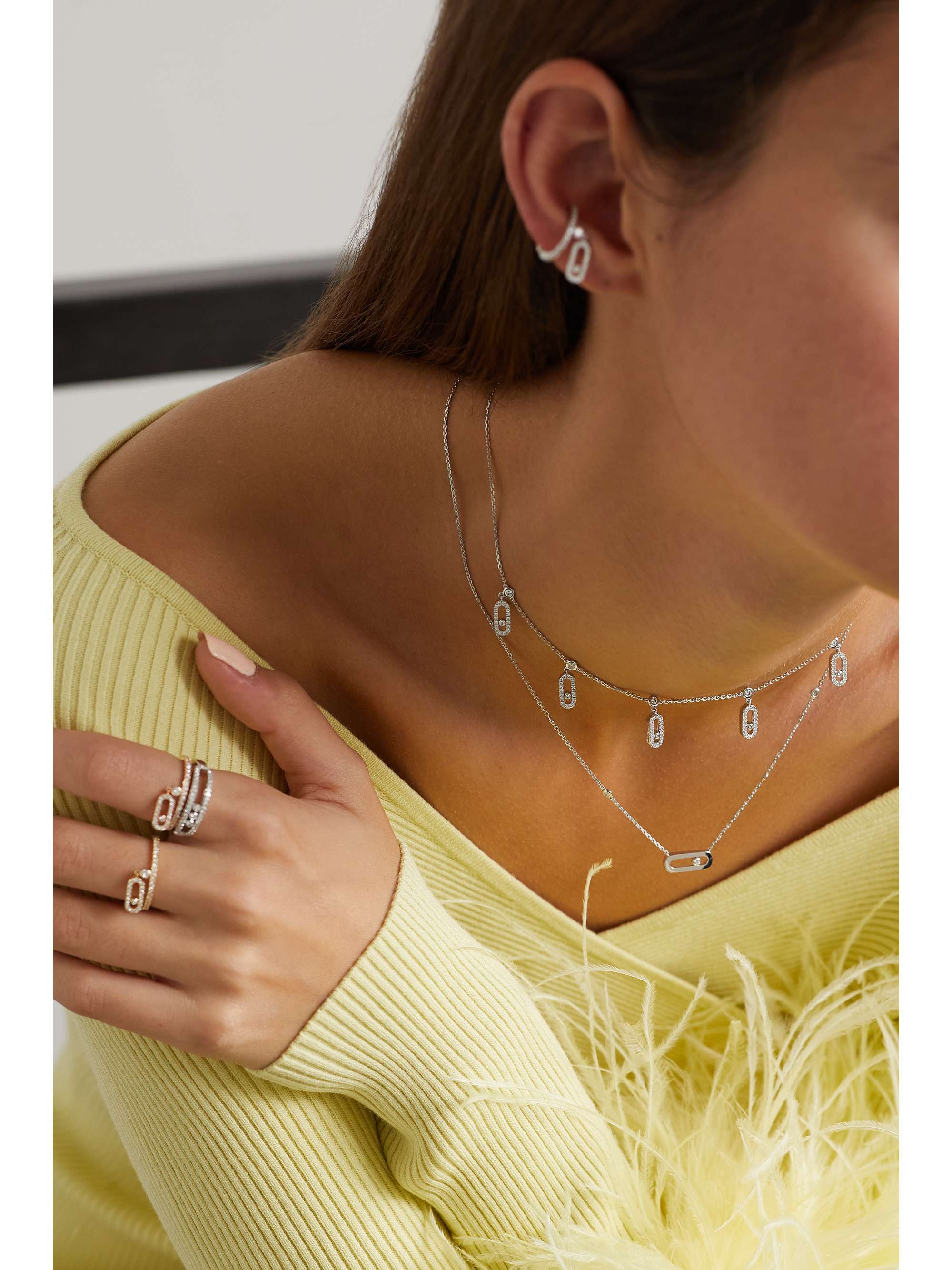 MESSIKA Move Uno Tassel 18-karat gold diamond necklace