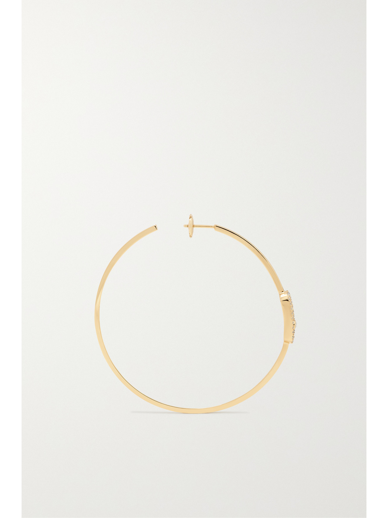 Messika Move Uno Large 18-karat Gold Diamond Hoop Earrings In Gold