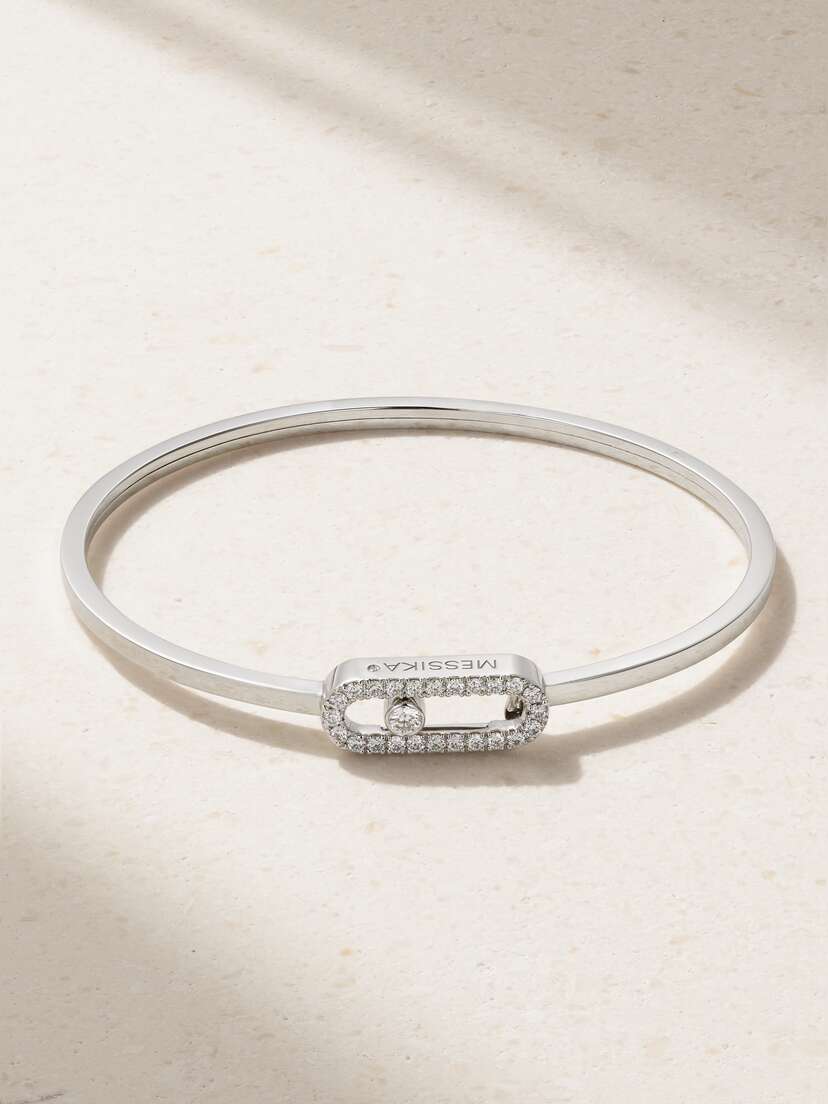 Messika ove Uno 18-karat White Gold Diaond Bangle