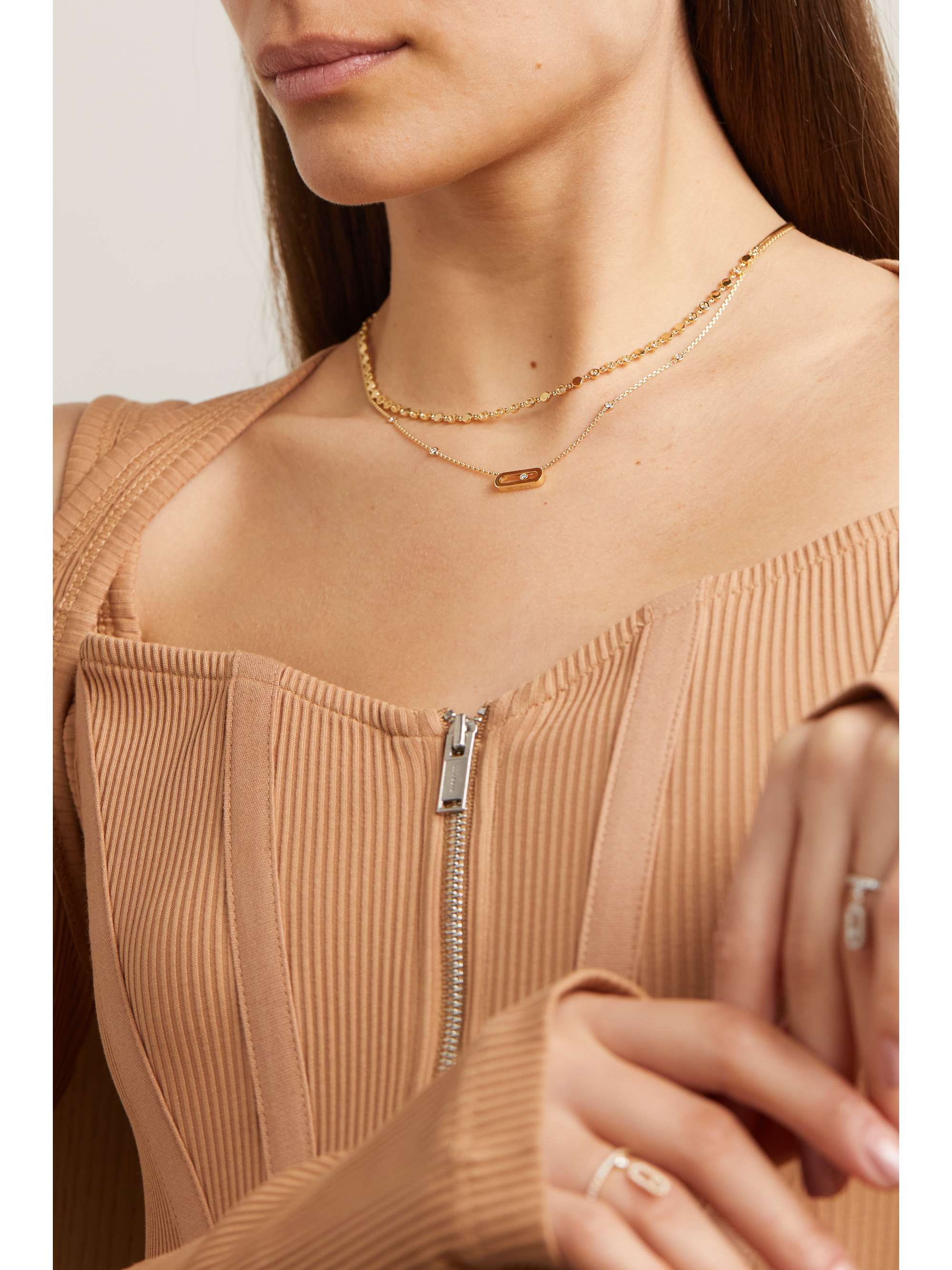 MESSIKA D-Vibes 18-karat gold diamond necklace