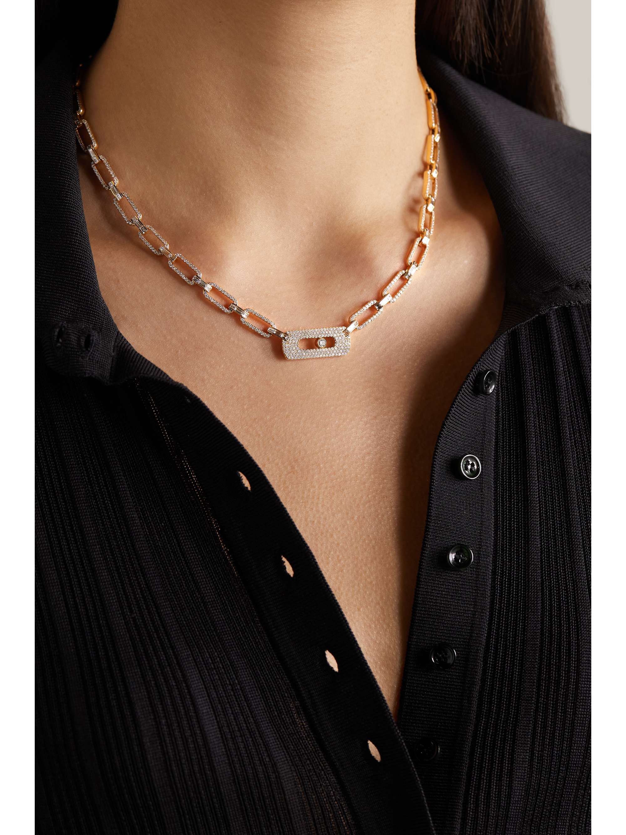 MESSIKA My Move 18-karat gold diamond necklace