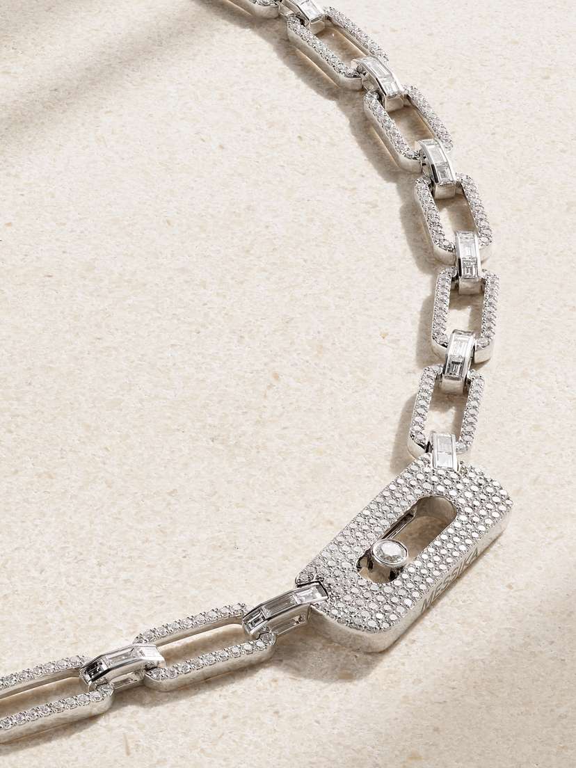 Messika My Move 18-karat White Gold Diamond Necklace