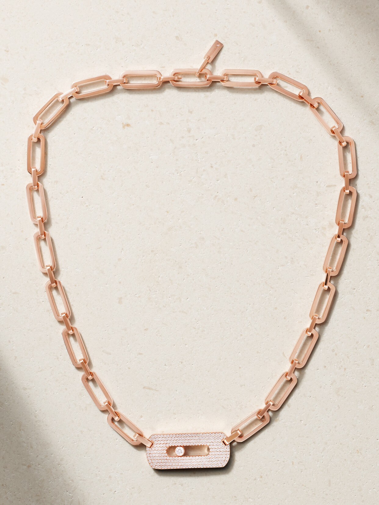 Messika My Move King 18-karat Rose Gold Diamond Necklace