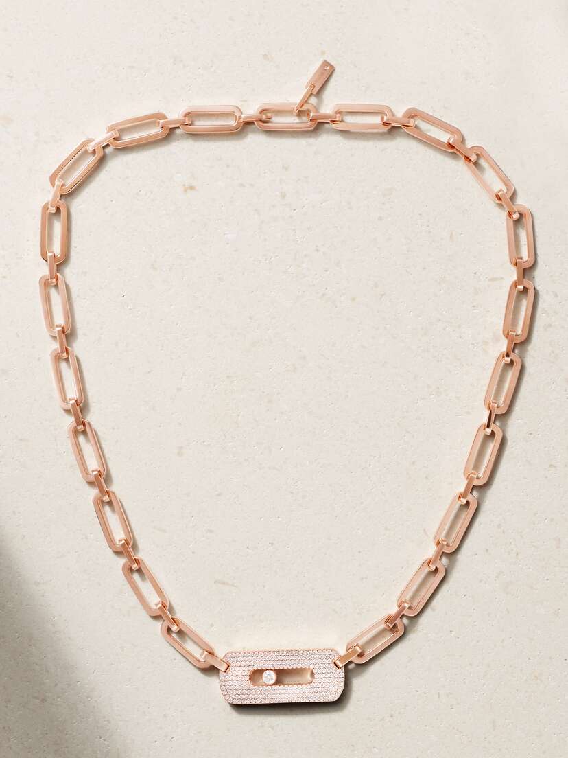Messika My Move King 18-karat Rose Gold Diamond Necklace