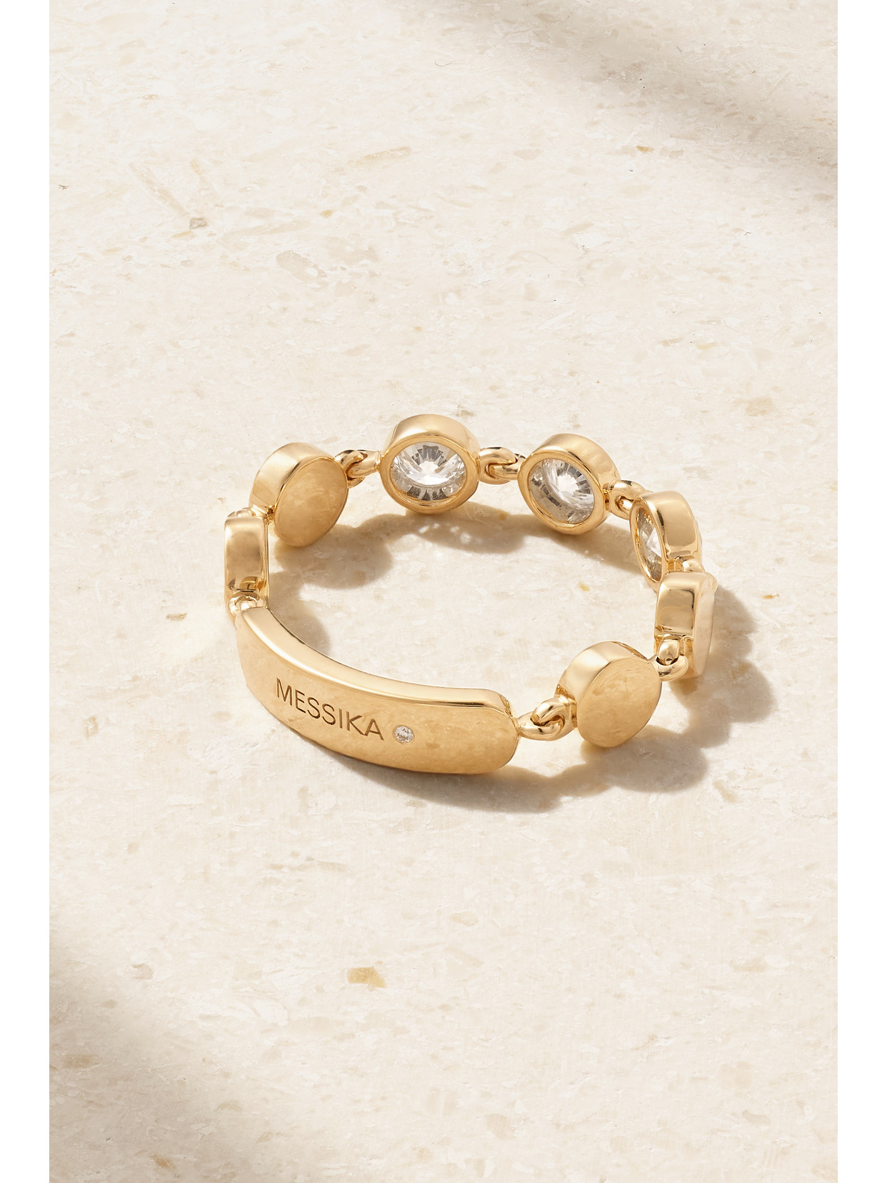 MESSIKA D-VIBES MEDIUM 18-KARAT GOLD DIAMOND RING