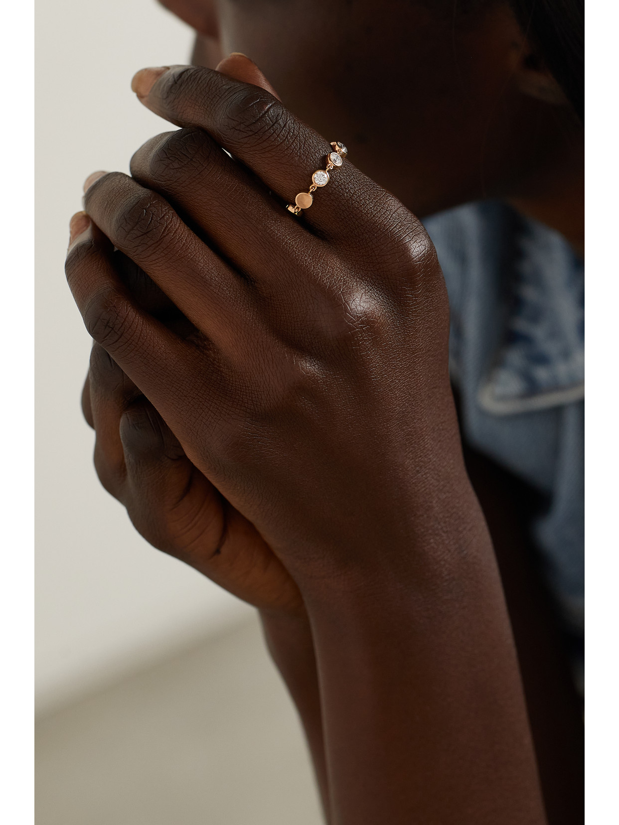 MESSIKA D-VIBES MEDIUM 18-KARAT GOLD DIAMOND RING