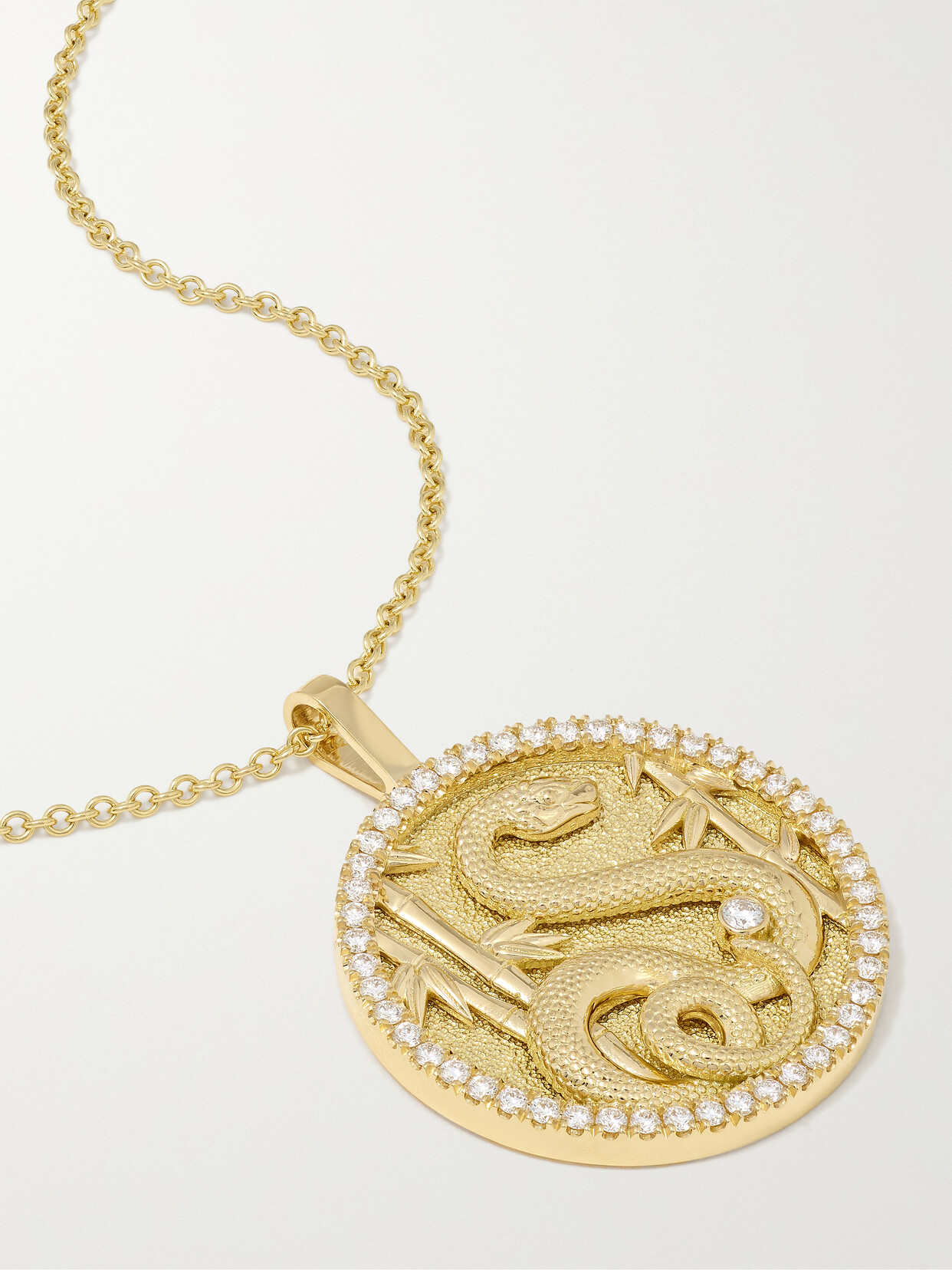 Anita Ko Lucky 18-karat Gold Diamond Necklace
