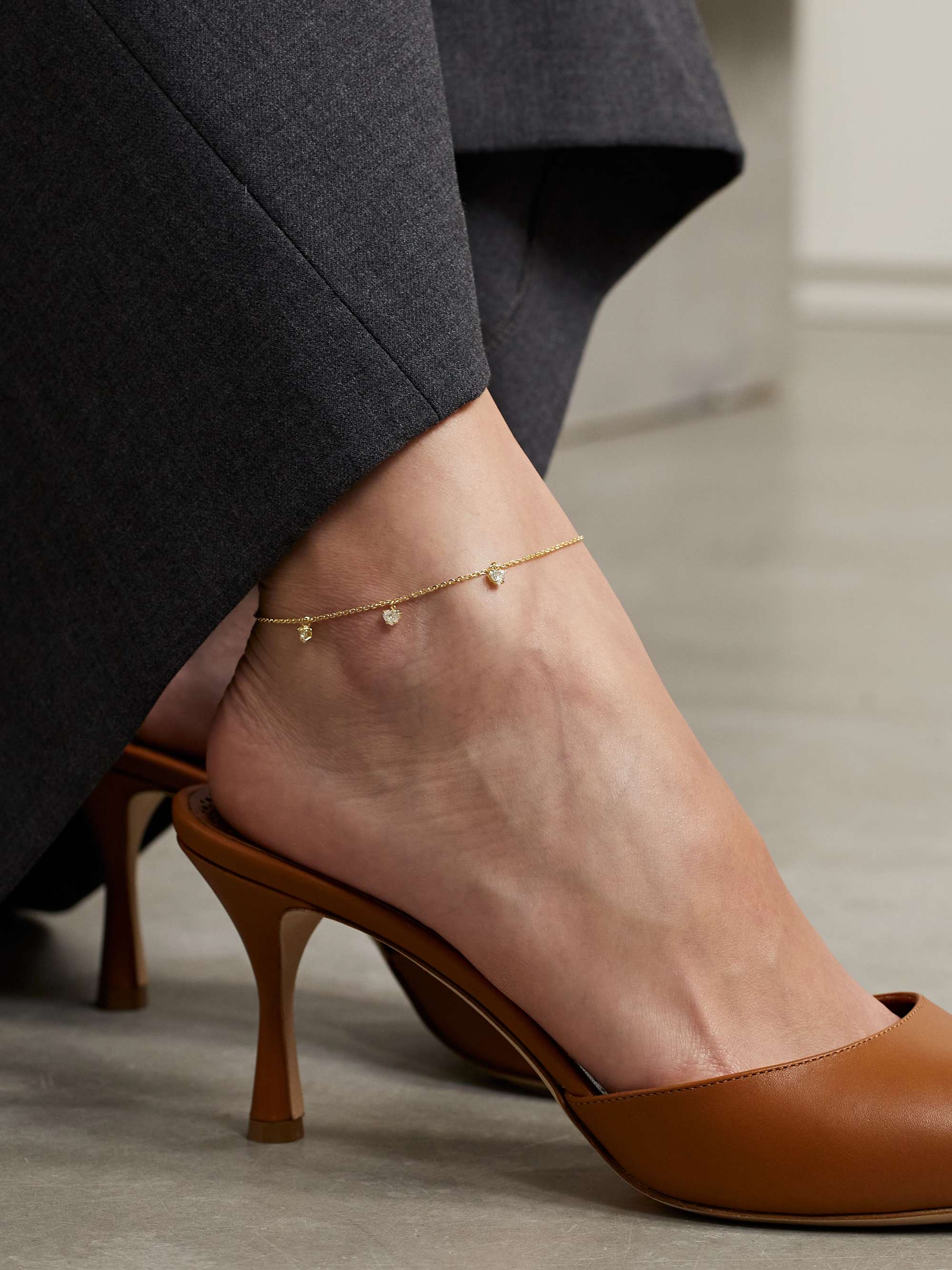 ANITA KO 18-karat gold diamond anklet