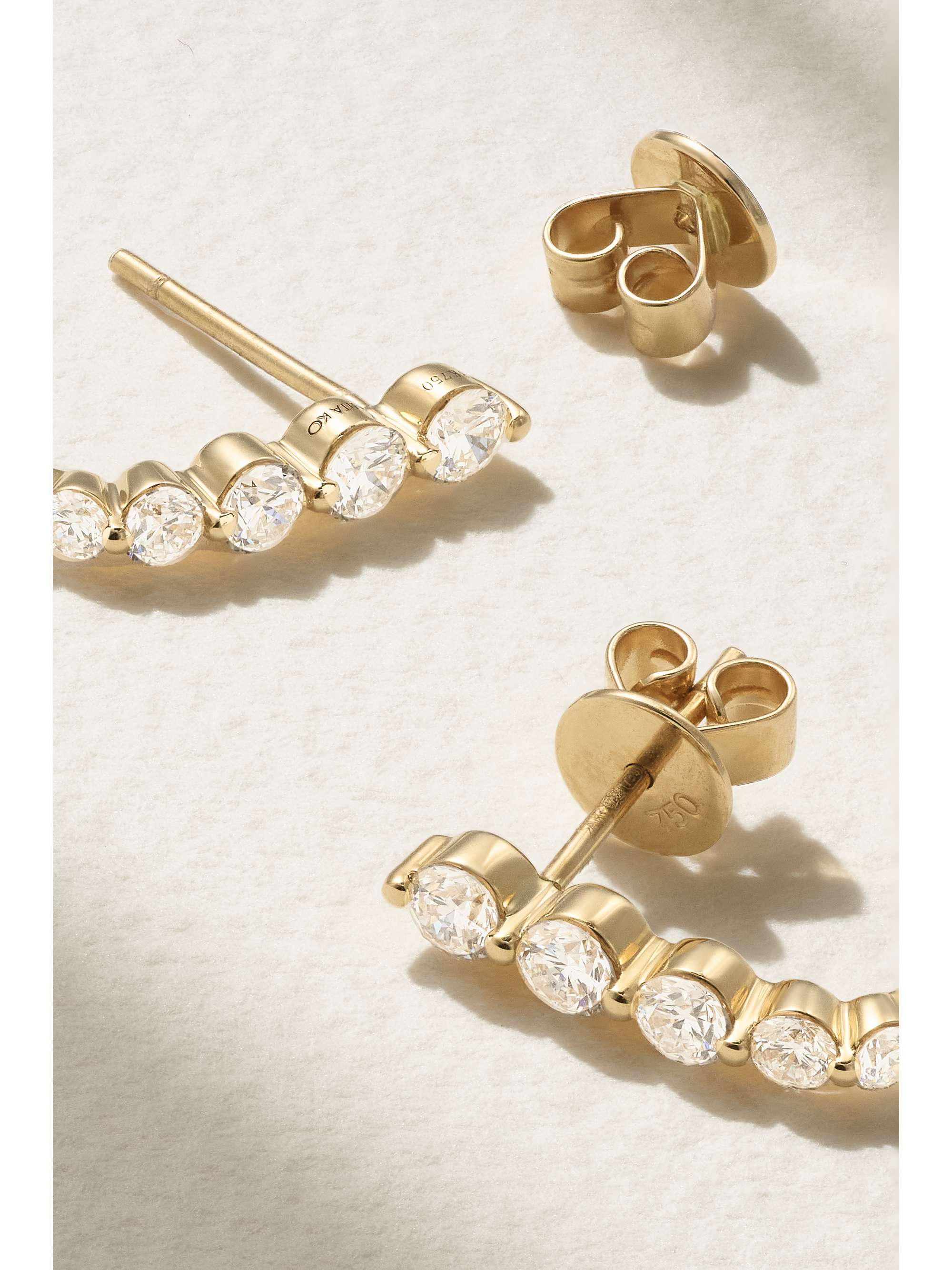 ANITA KO 18-karat gold diamond earrings