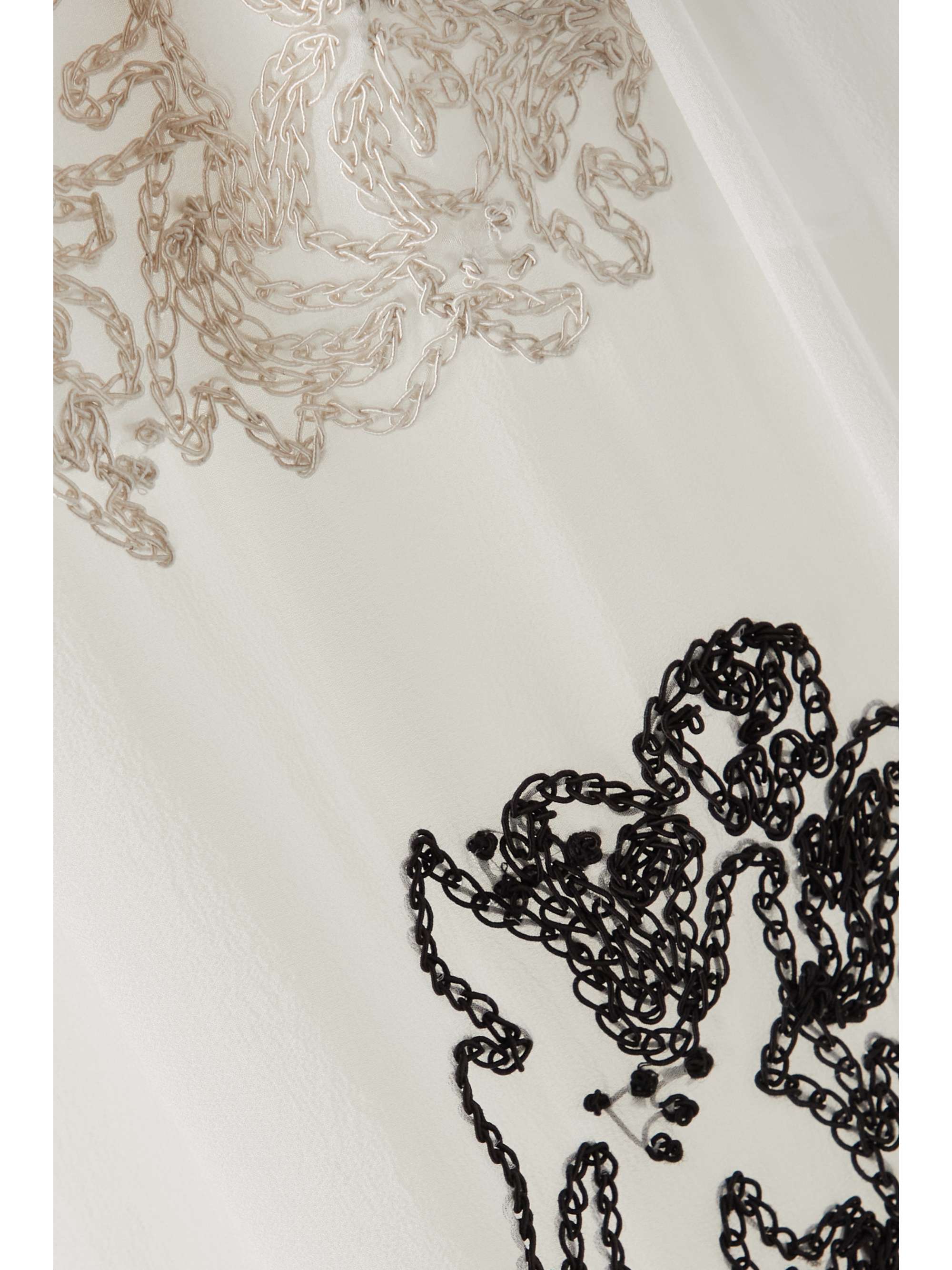 CHRISTOPHER ESBER Embroidered silk-crepe mini dress