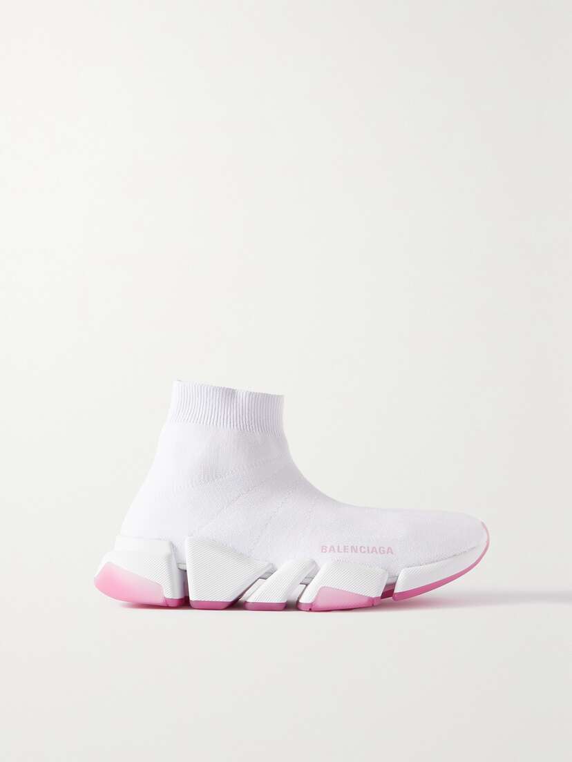 Balenciaga Speed 2.0 Logo-print Stretch-knit High-top Sneakers