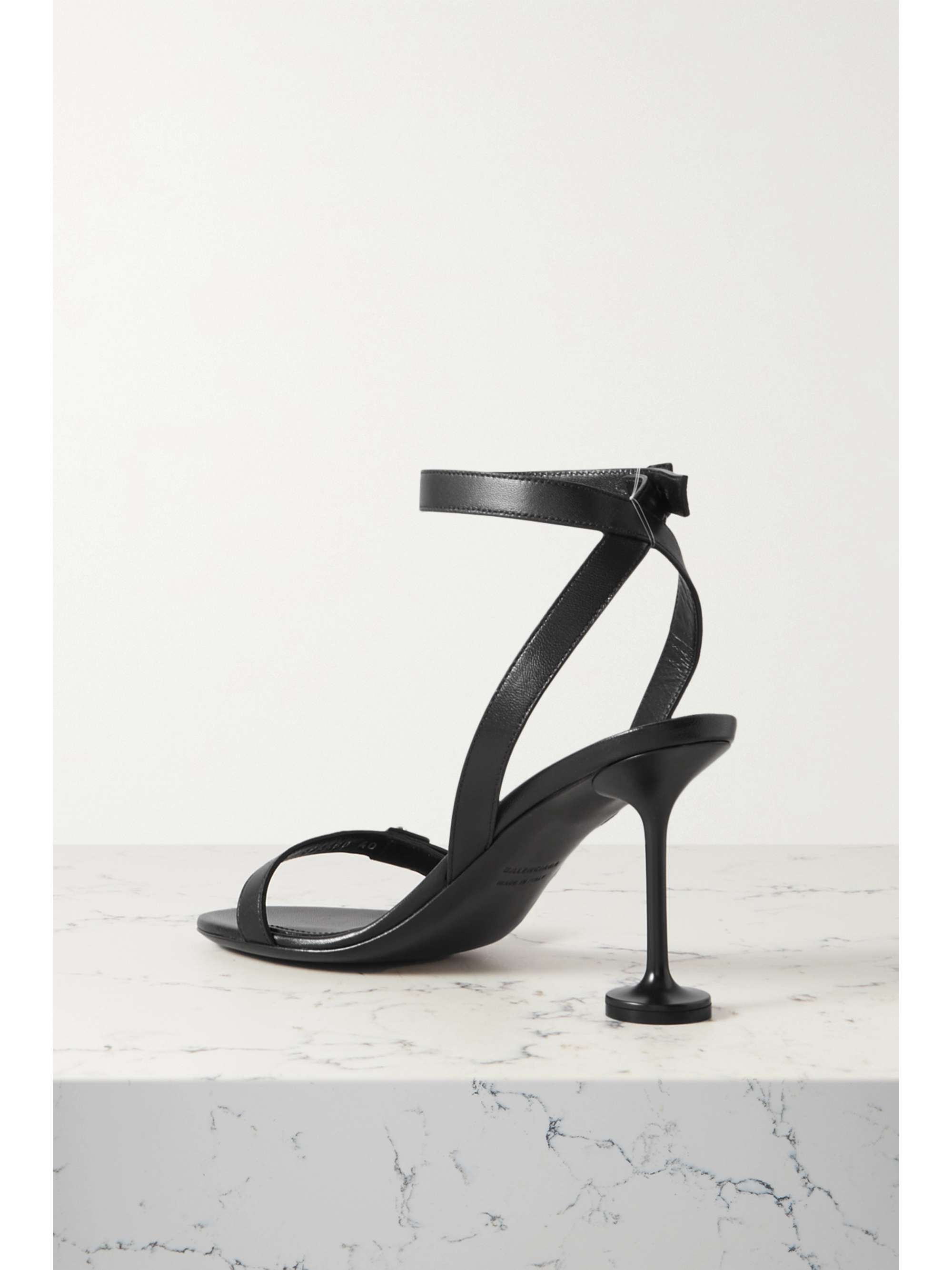 Balenciaga leather logo sandals Clearance