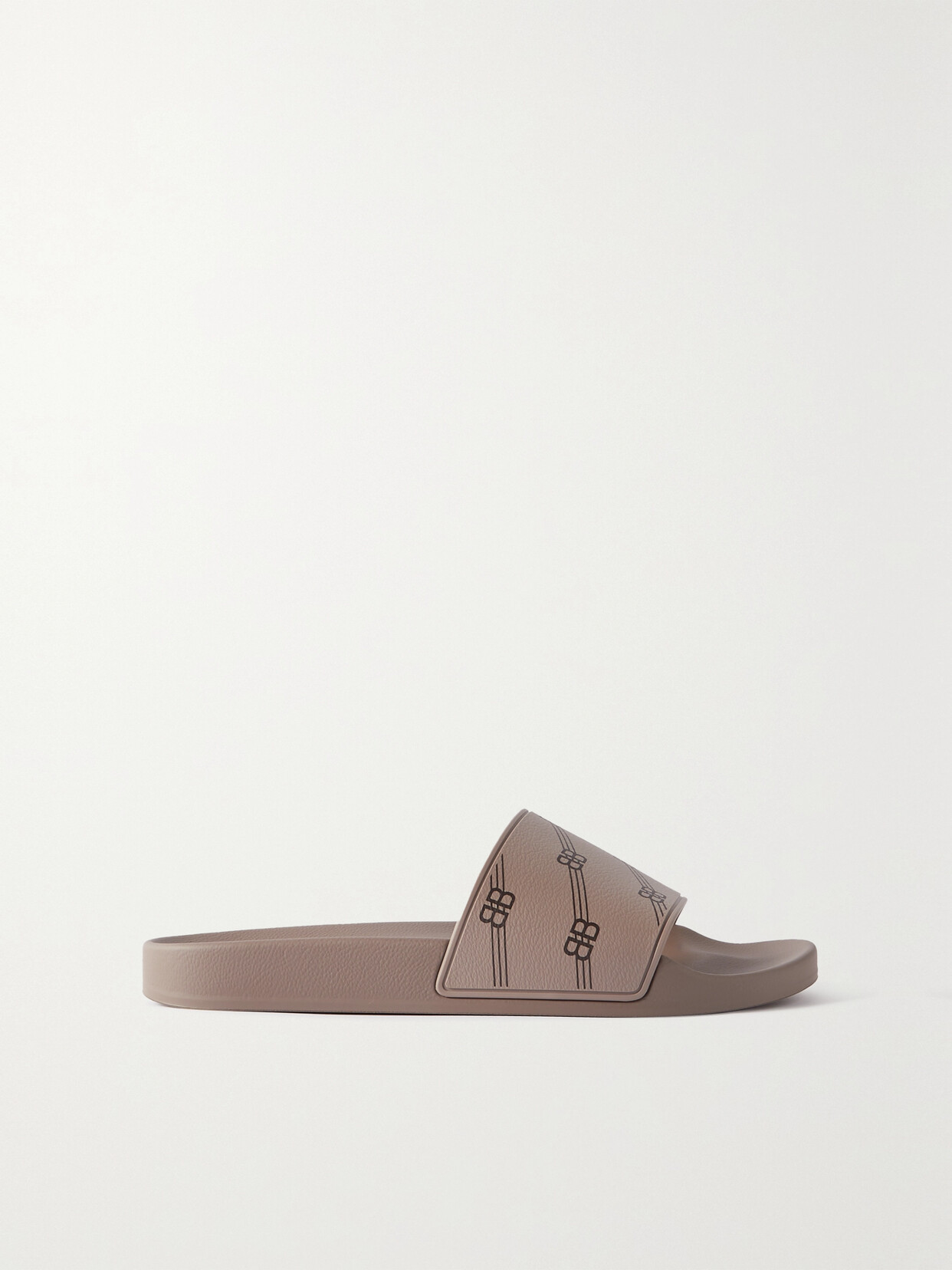 Balenciaga - Logo-print Rubber Slides - Neutrals