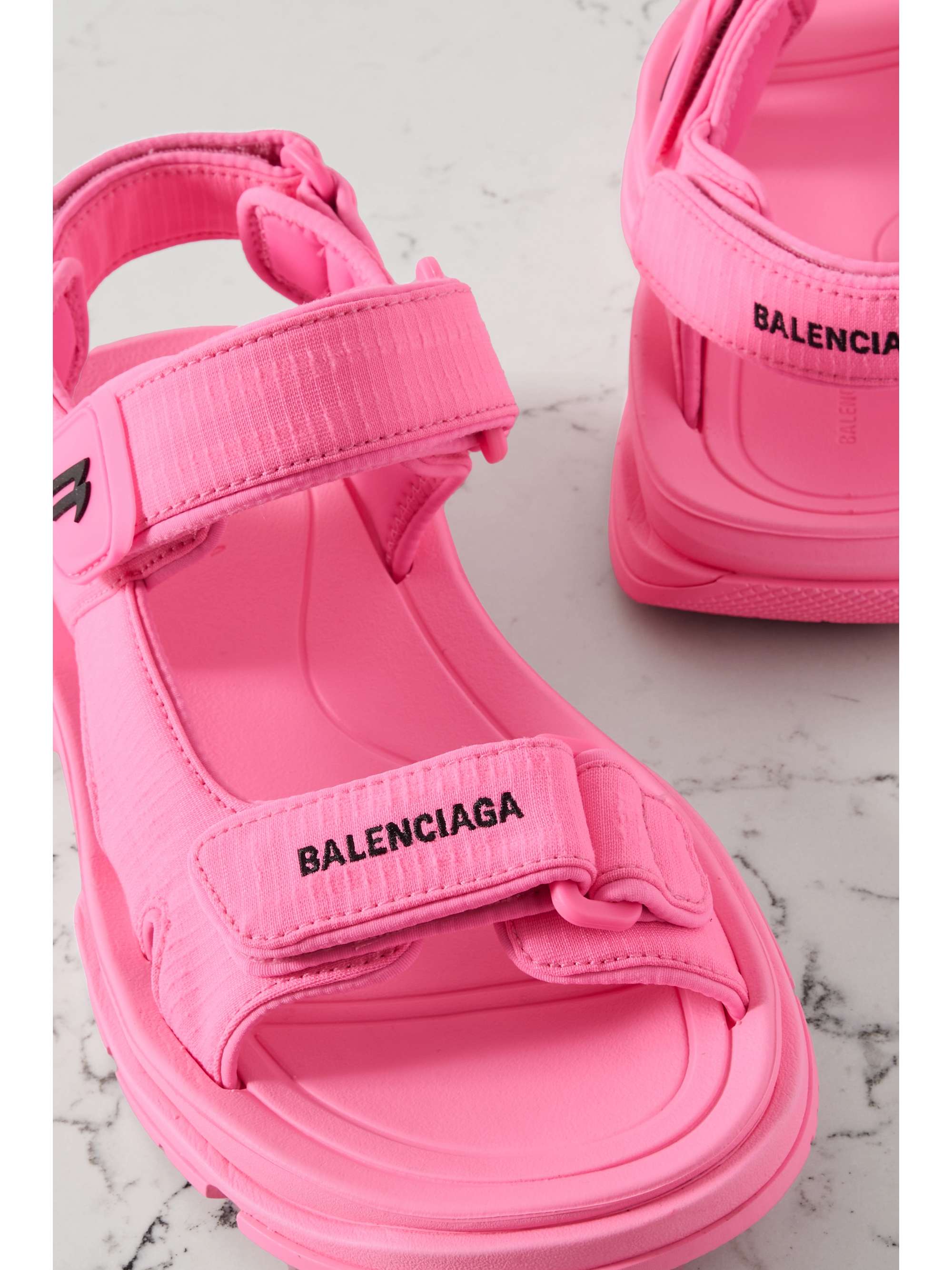 Ko jurist podning BALENCIAGA Logo-embroidered ripstop sandals | NET-A-PORTER