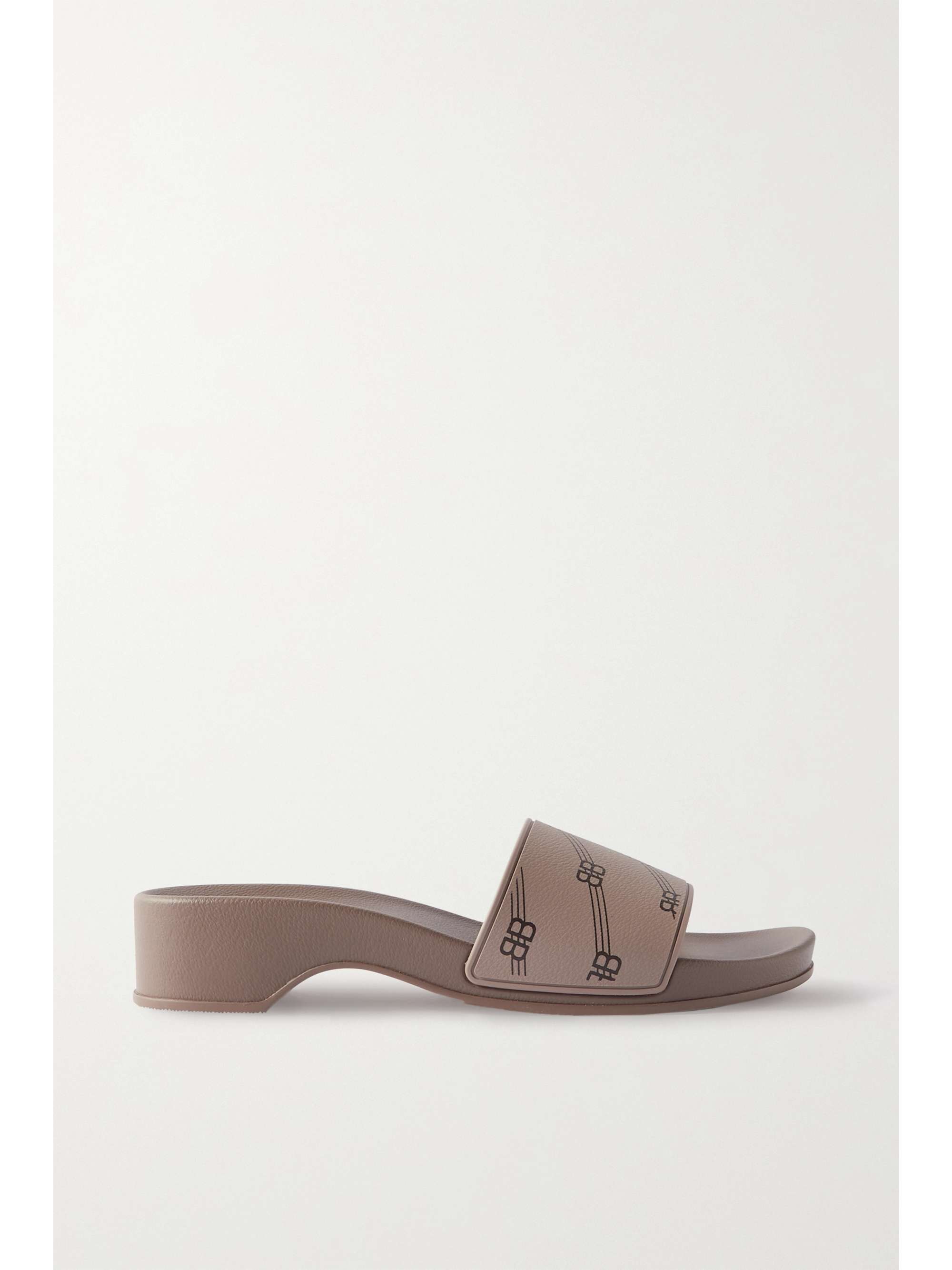 BALENCIAGA Logo-print rubber slides | NET-A-PORTER