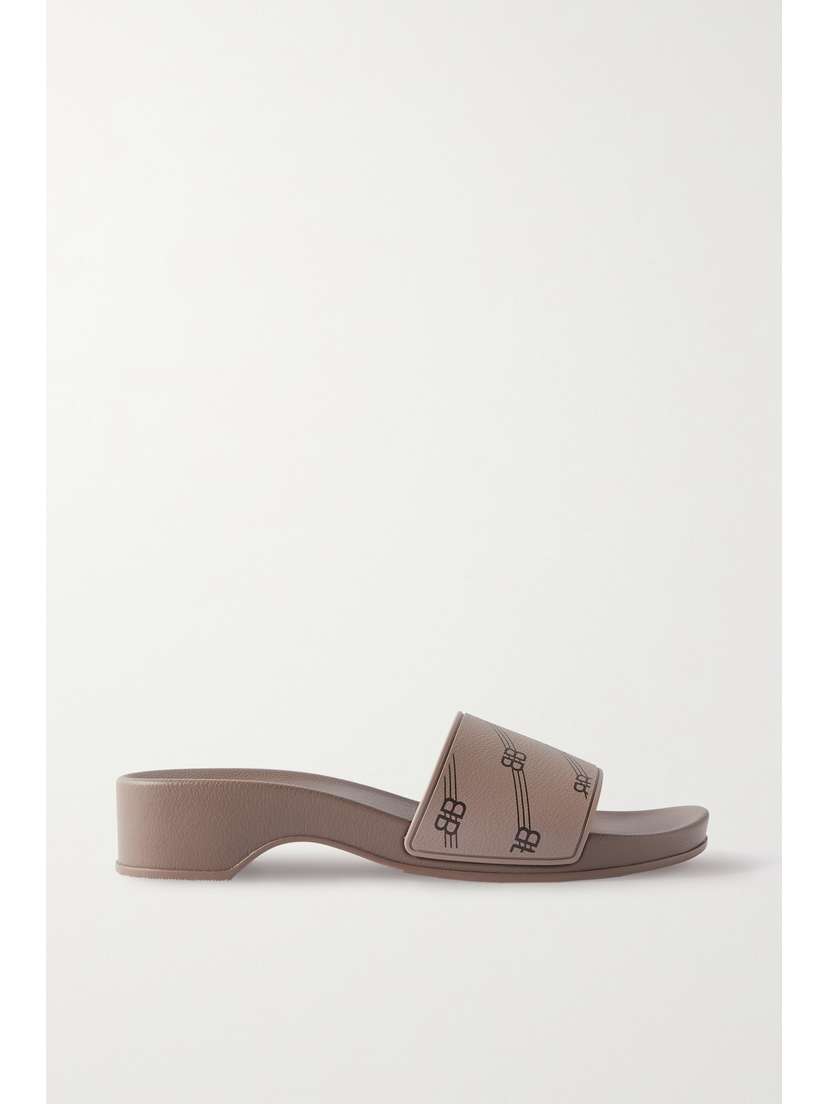 Balenciaga Logo-print Rubber Slides