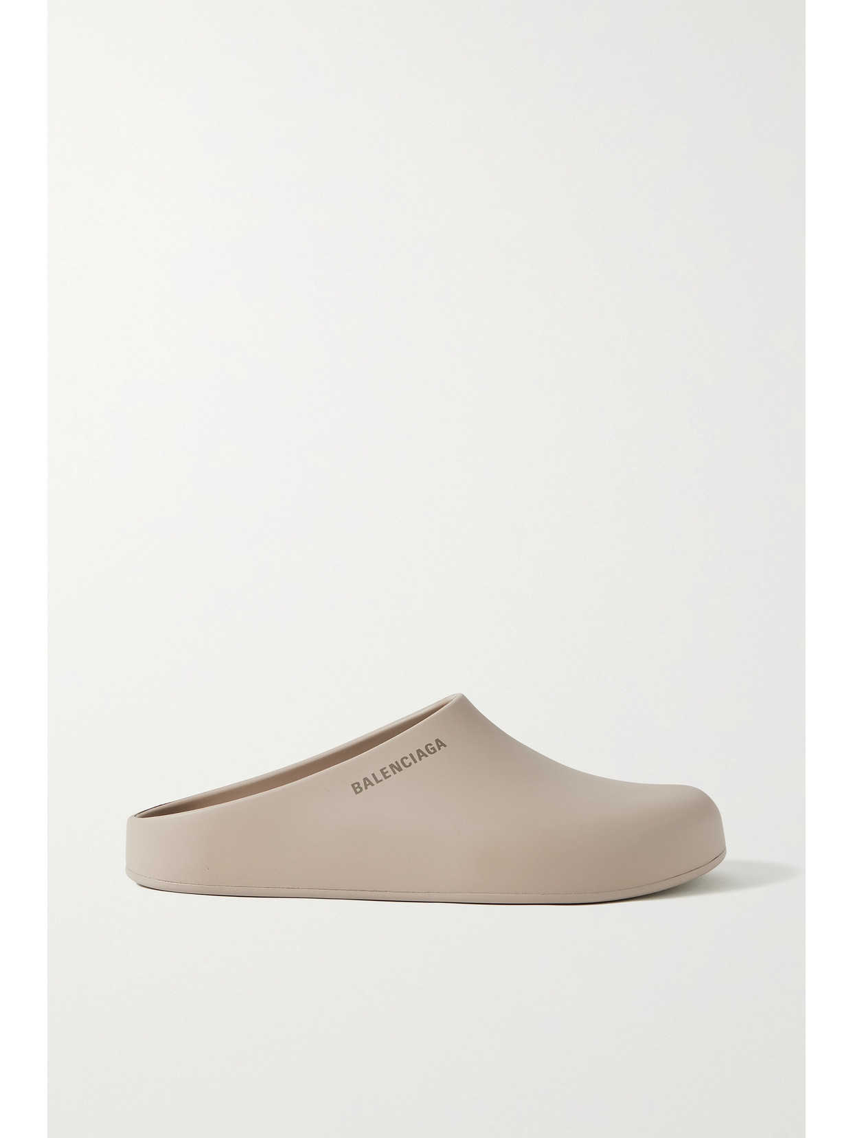 Balenciaga Pool Closed Logo-printed Rubber Slides - Neutrals